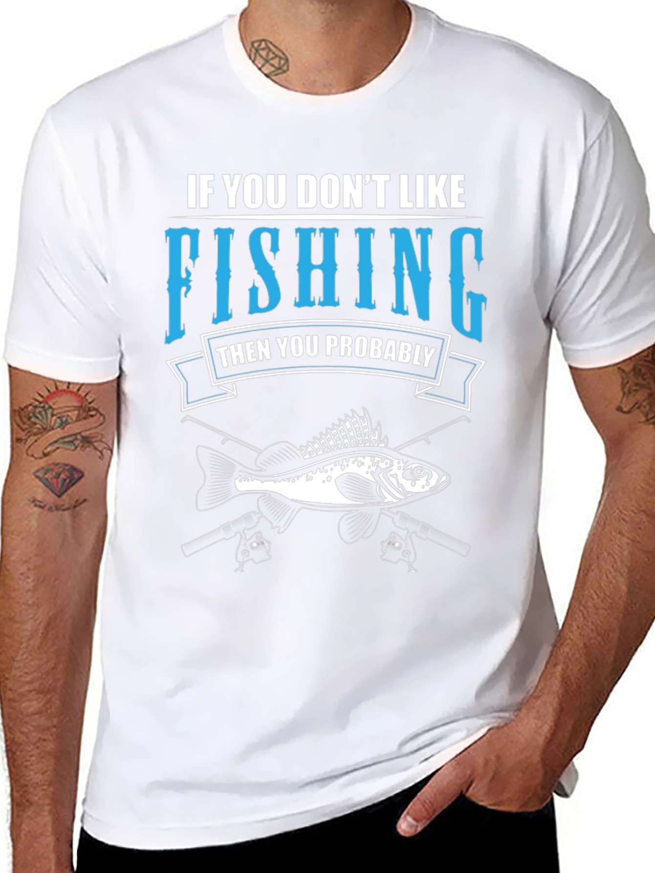 Black Fishing T-Shirt: If You Don't Like Fishing Graphic Tee view 8