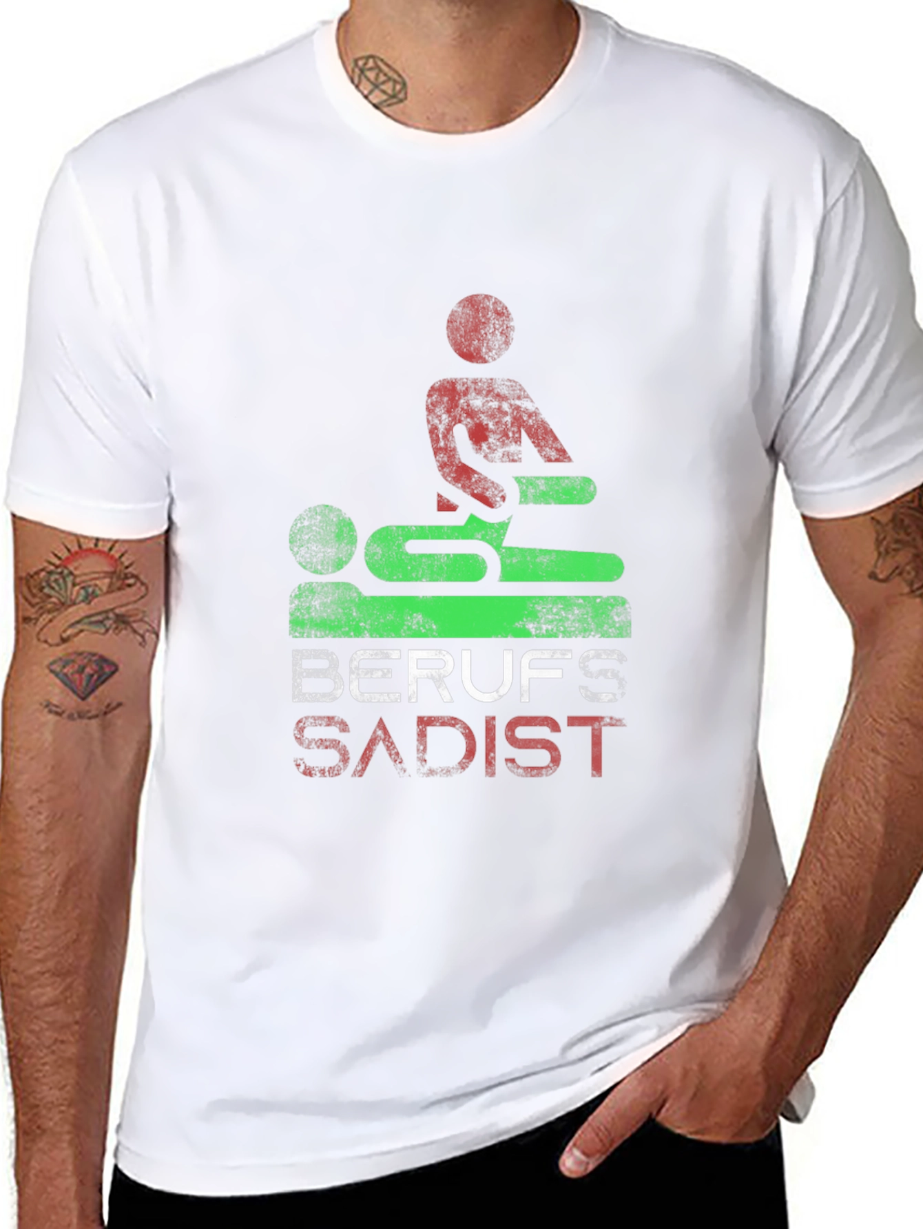 Black Berufs Sadist Graphic Tee - Black Unisex T-Shirt view 8