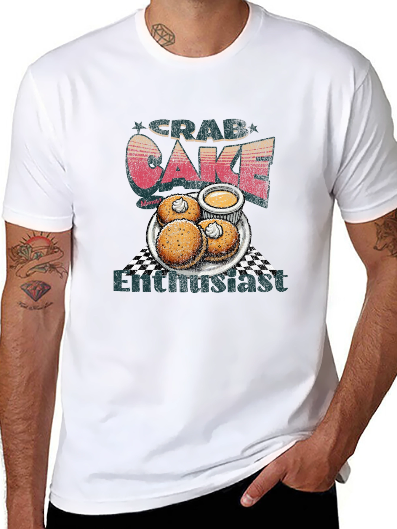Black Crab Cake Enthusiast Graphic Tee view 8