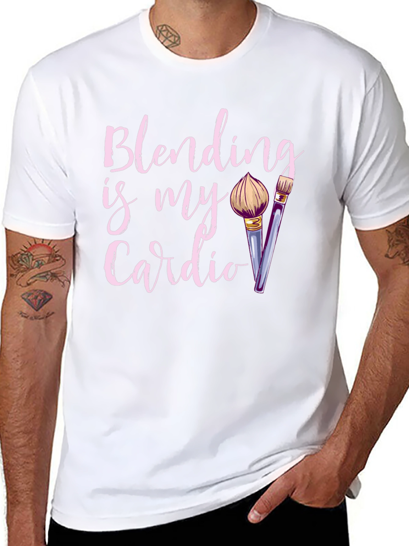 Black Blending Is My Cardio Graphic Tee view 8