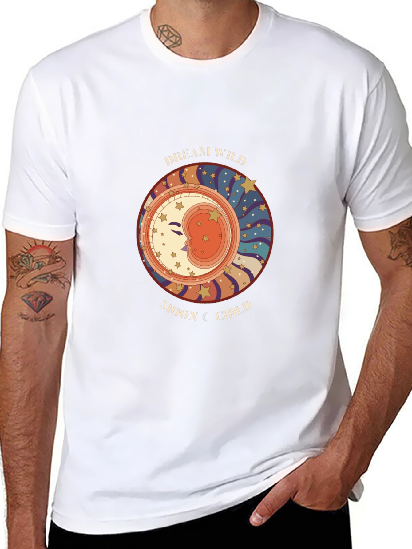 Black Dream Wild Moon Child Graphic Tee view 8