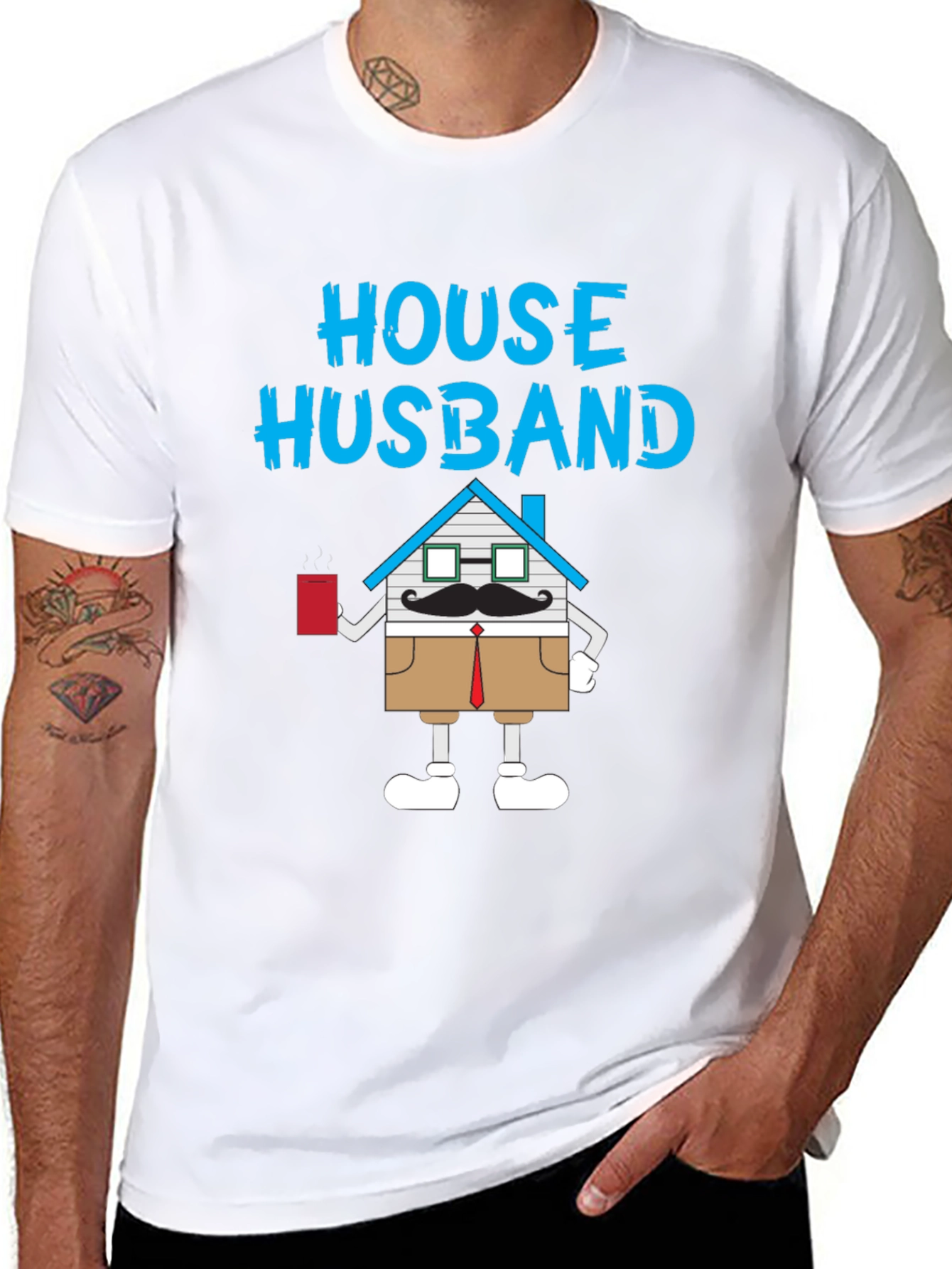 Black House Husband Graphic Novelty T-Shirt view 8