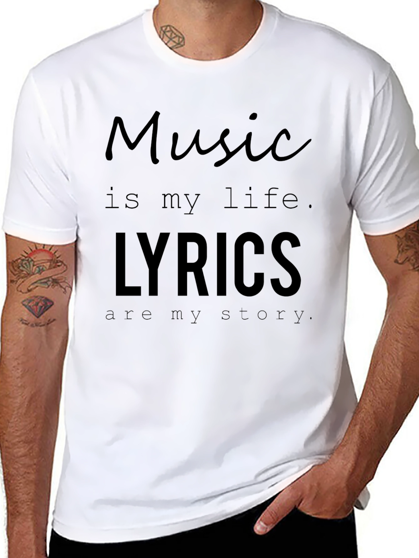 Black Music is My Life Lyrics T-Shirt - Unisex view 8