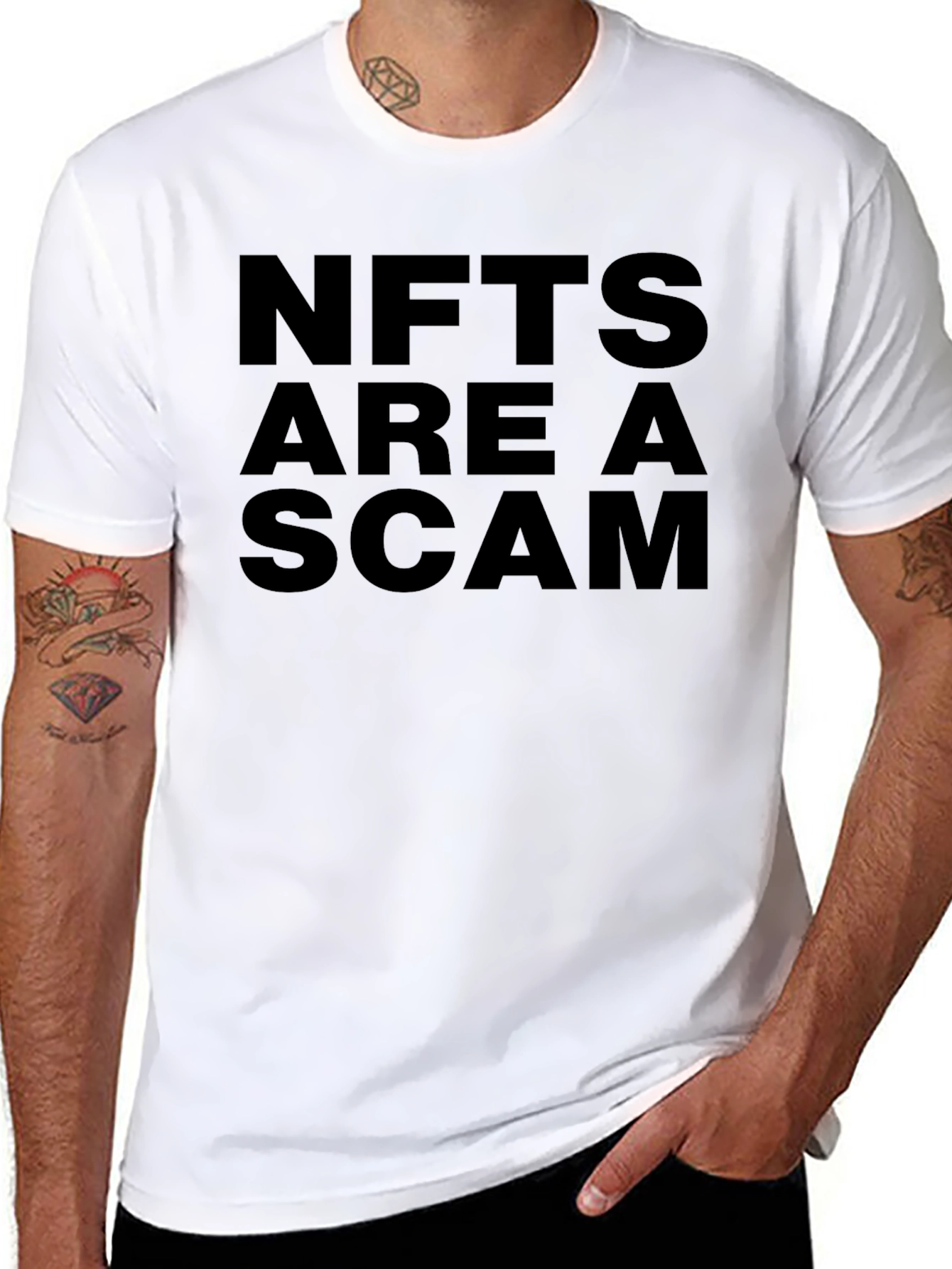 Black NFTs Are A Scam Graphic T-Shirt view 8