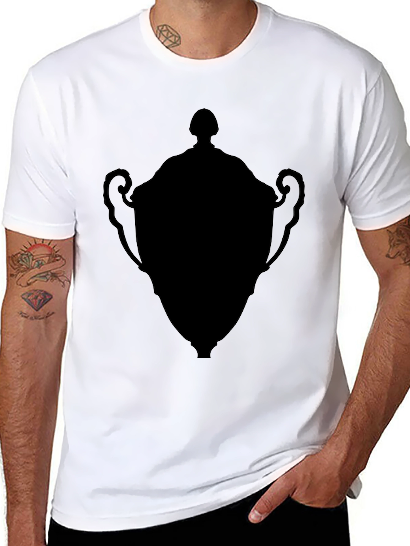 Black Silhouette Trophy Graphic Tee view 8