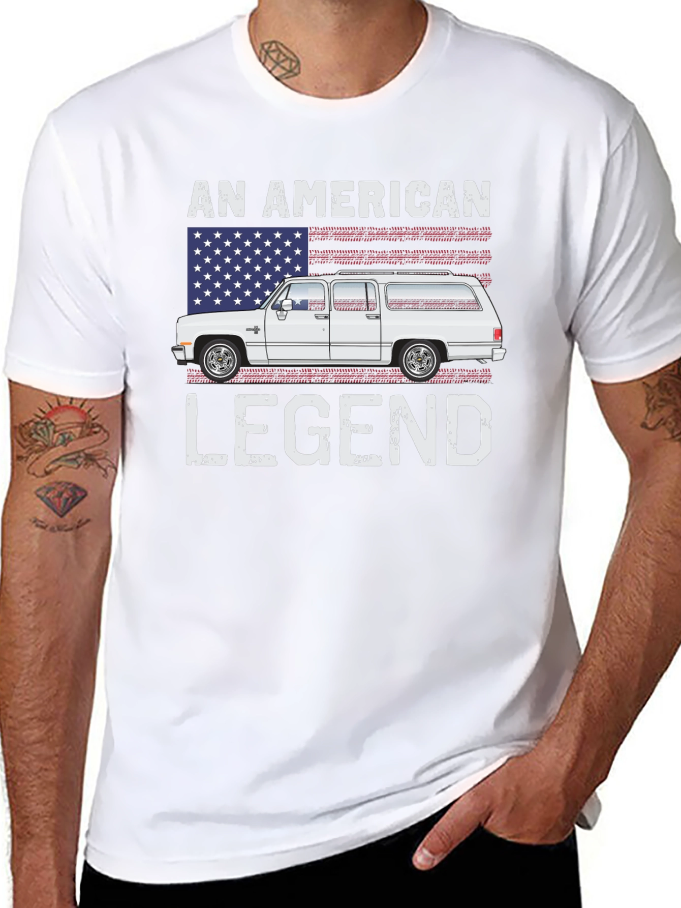 Black American Legend Truck T-Shirt view 8