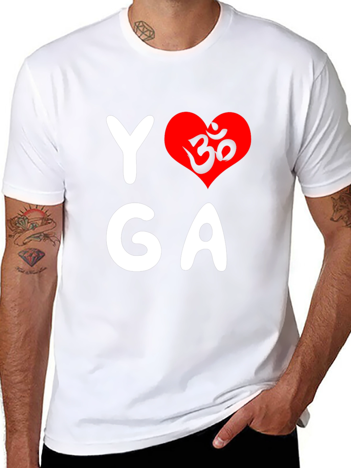 Black Yoga Love Graphic T-Shirt - Black view 8