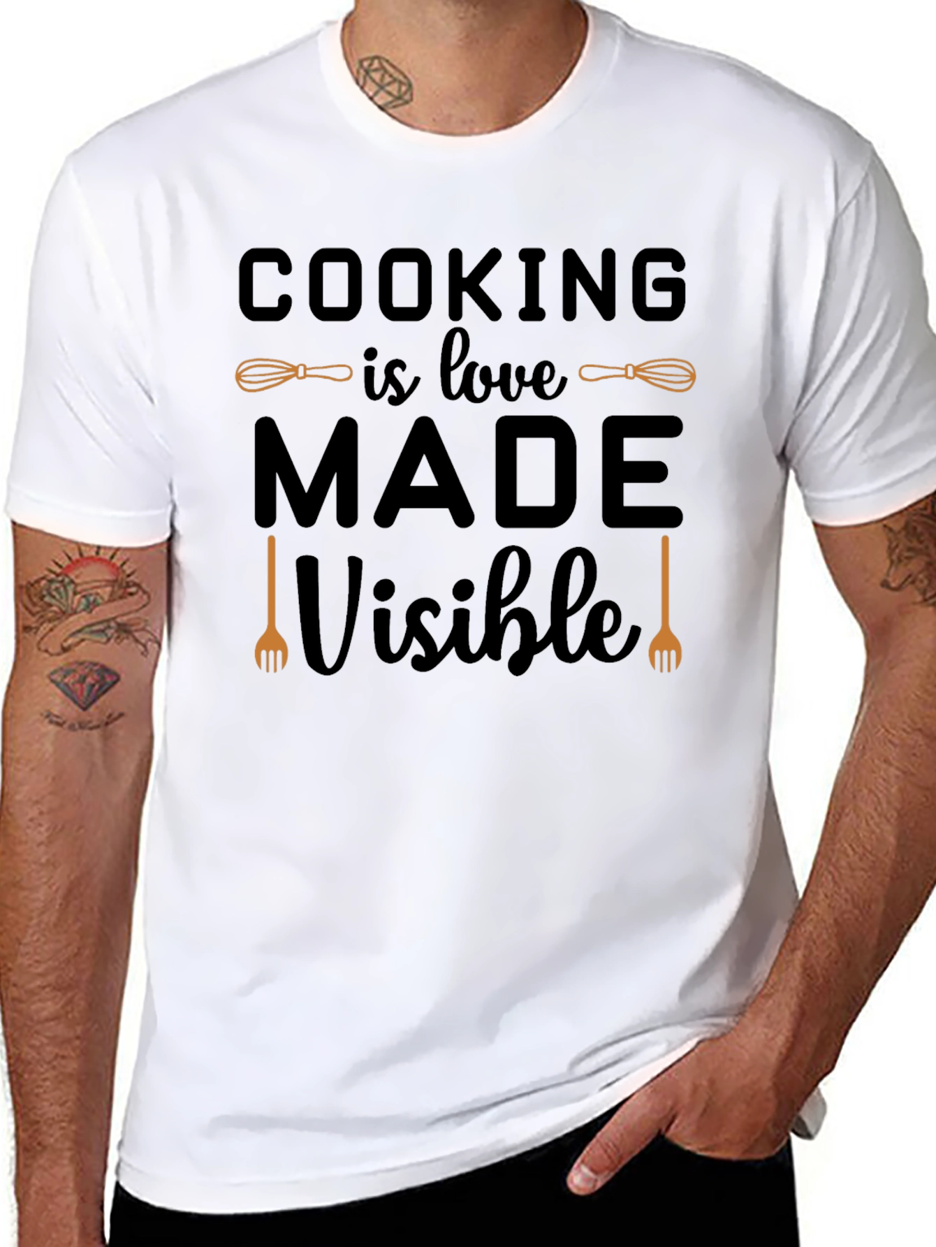 Black Cooking is Love Made Visible Graphic T-Shirt view 8
