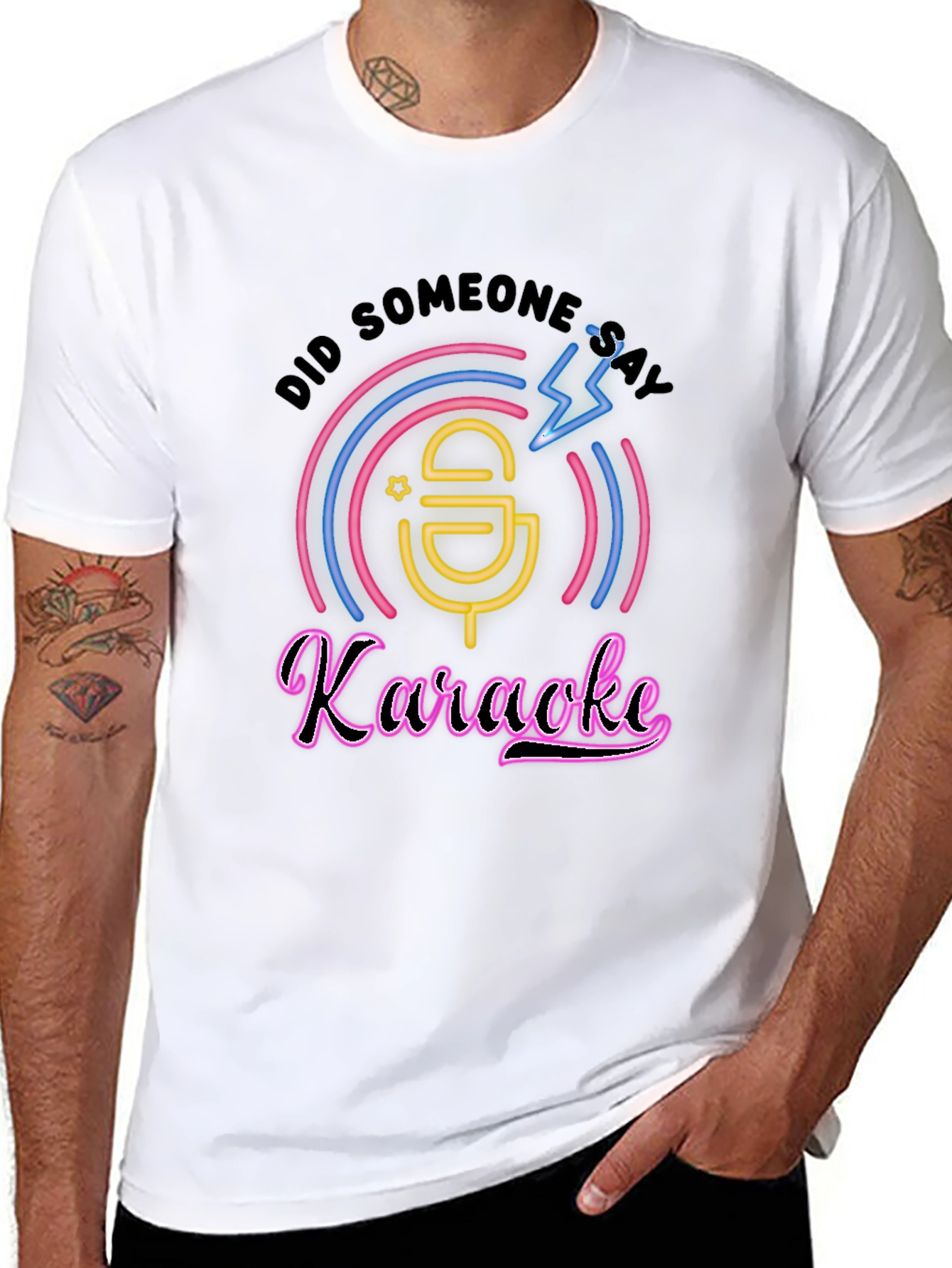 Black Karaoke T-Shirt - Did Someone Say Karaoke? view 8