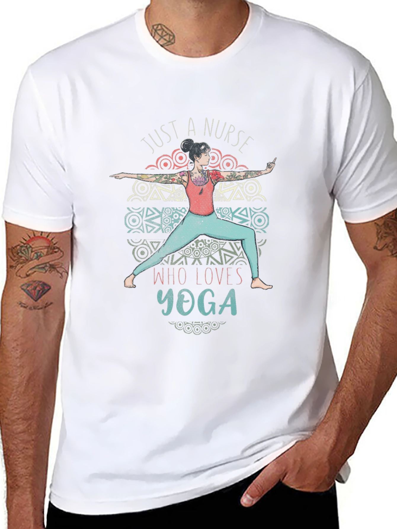 Black Nurse Yoga T-Shirt - Relaxed Fit view 8