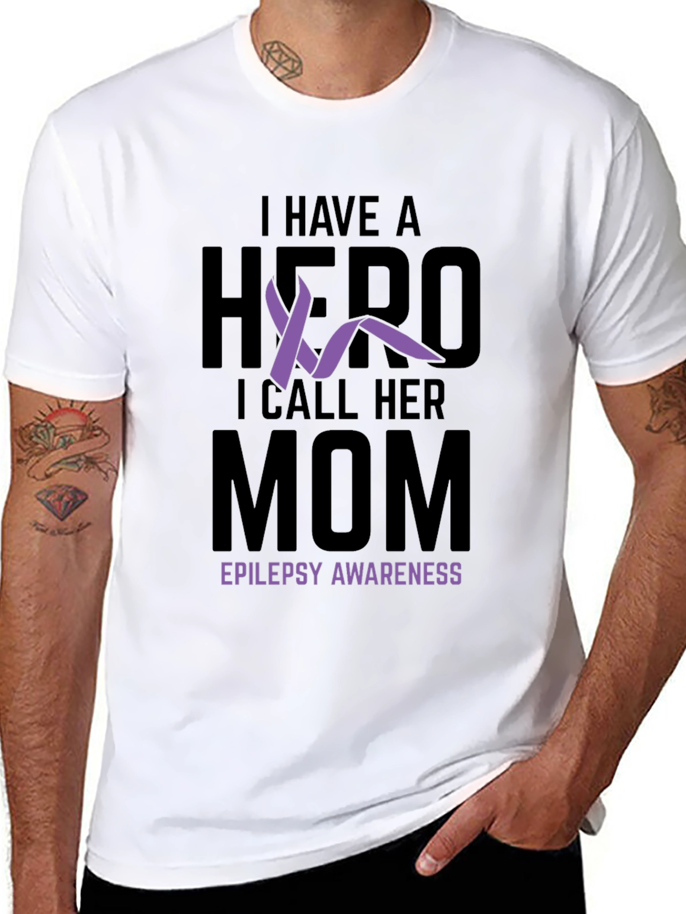 Epilepsy Awareness Hero Mom T-Shirt - 8