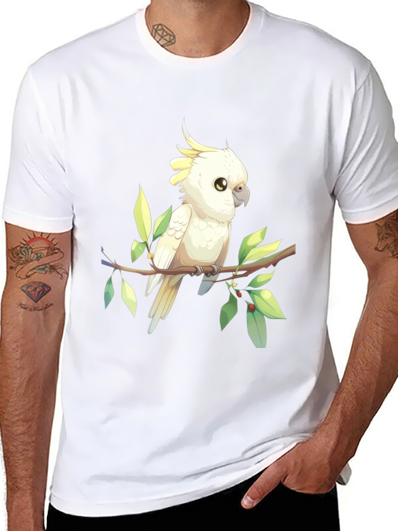 Black Cockatoo Graphic Tee - Bird Lover Shirt view 8