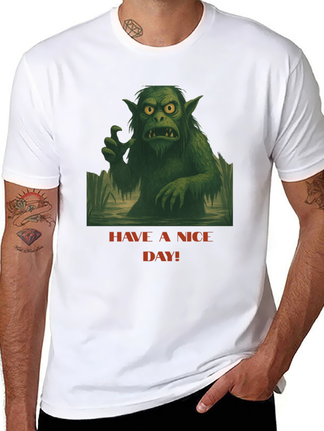 Black Swamp Monster Tee - Have A Nice Day! view 8