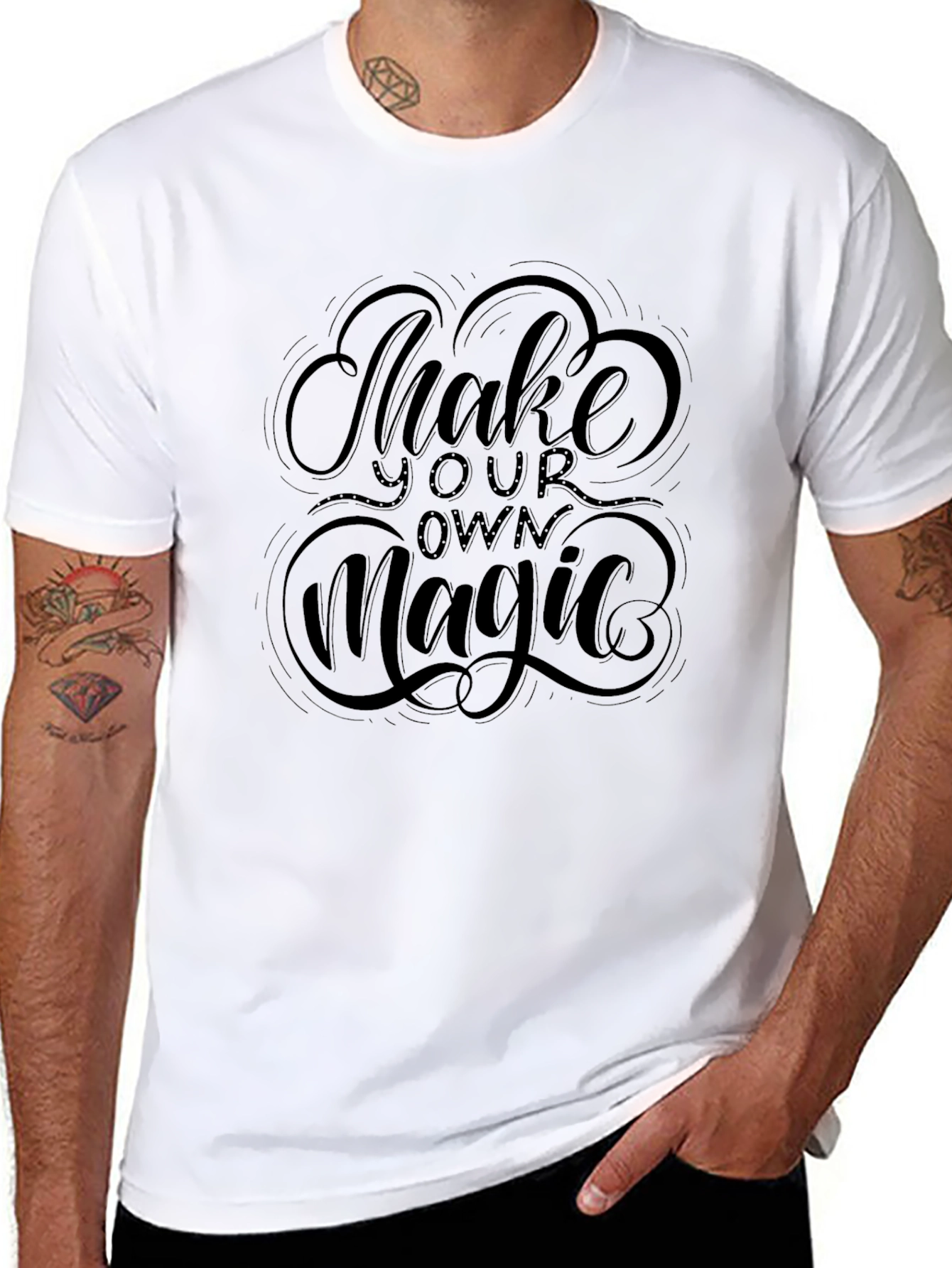 Black Make Your Own Magic Graphic Tee - Black view 8