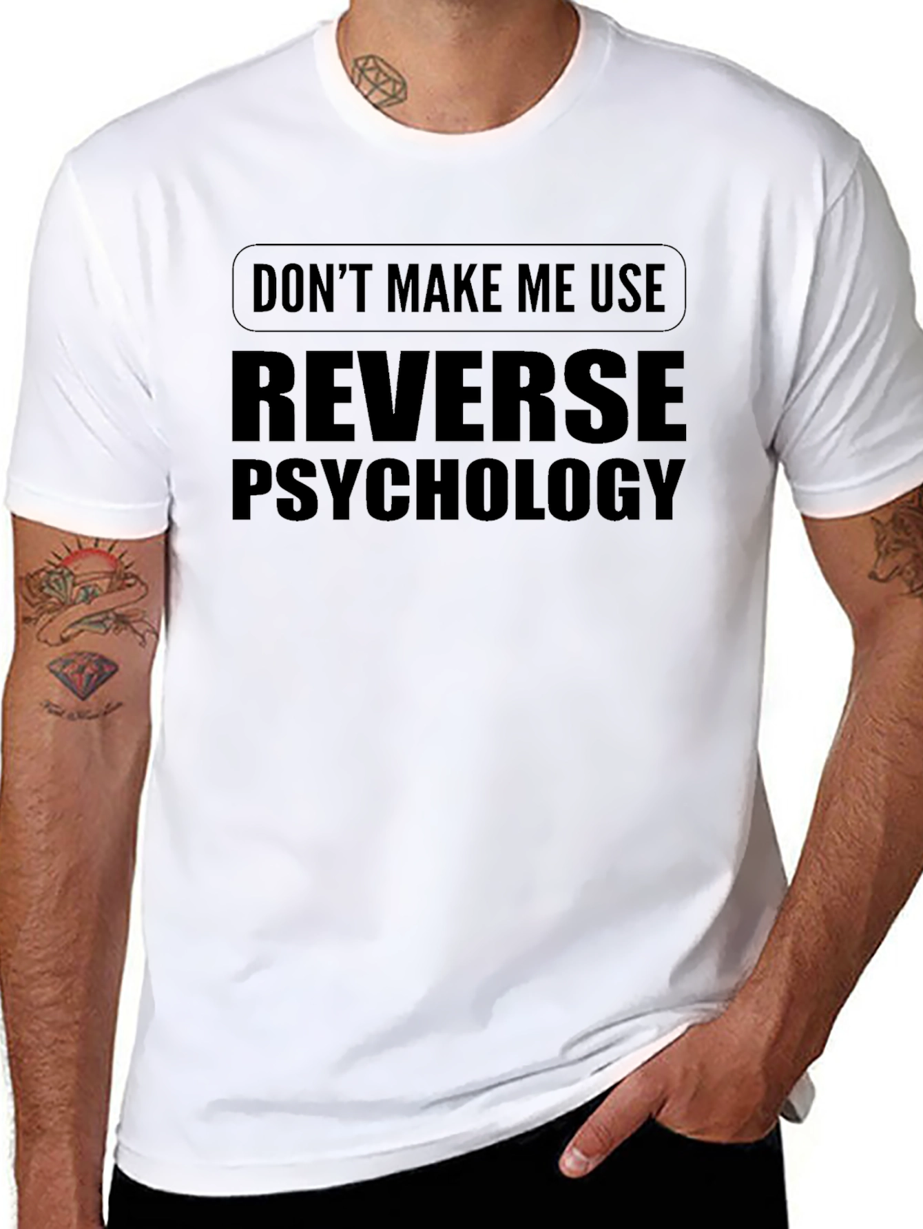 Black Reverse Psychology T-Shirt view 8