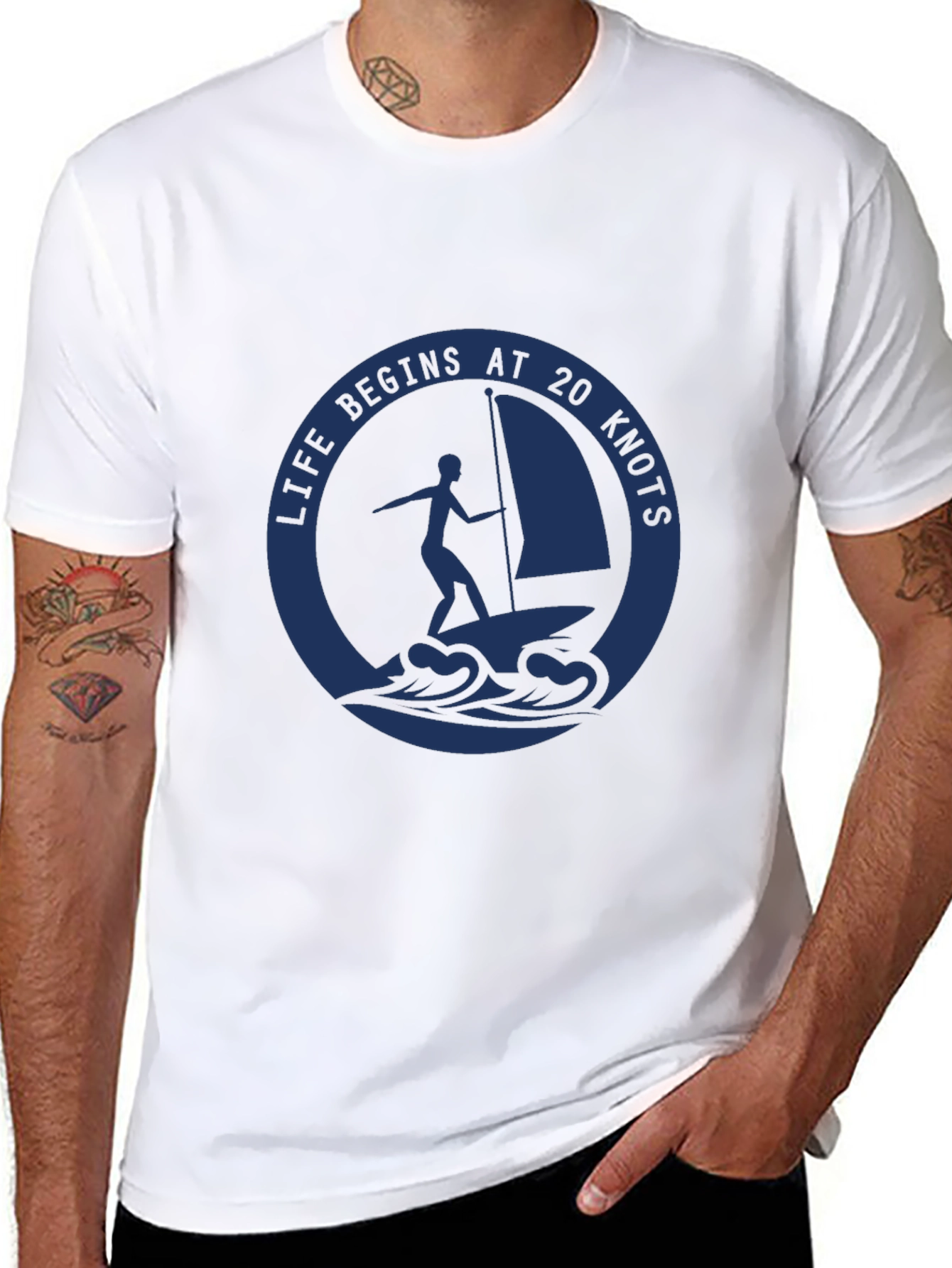 Black Life Begins at 20 Knots T-Shirt view 8