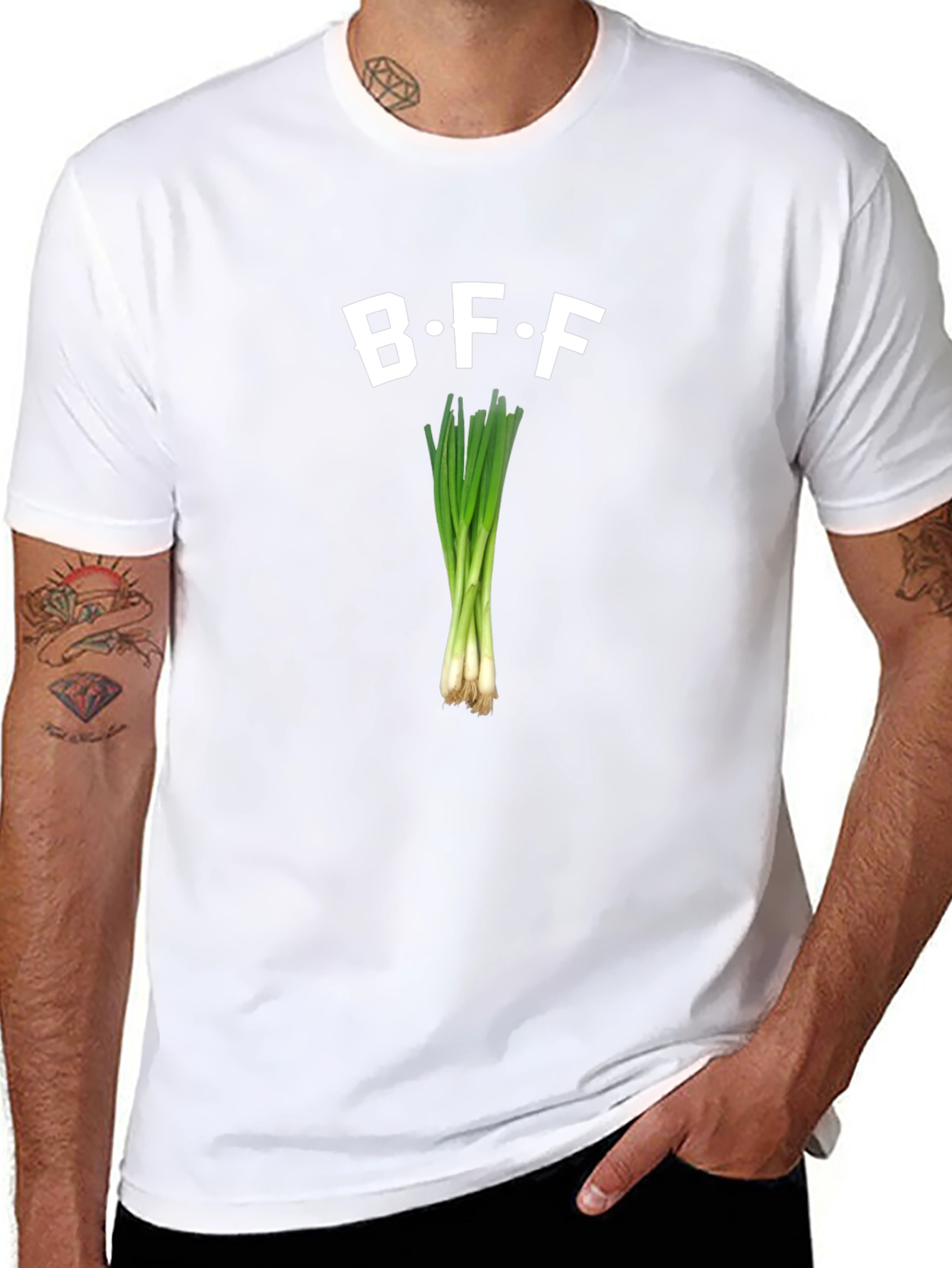 Black BFF Green Onion Graphic T-Shirt view 8