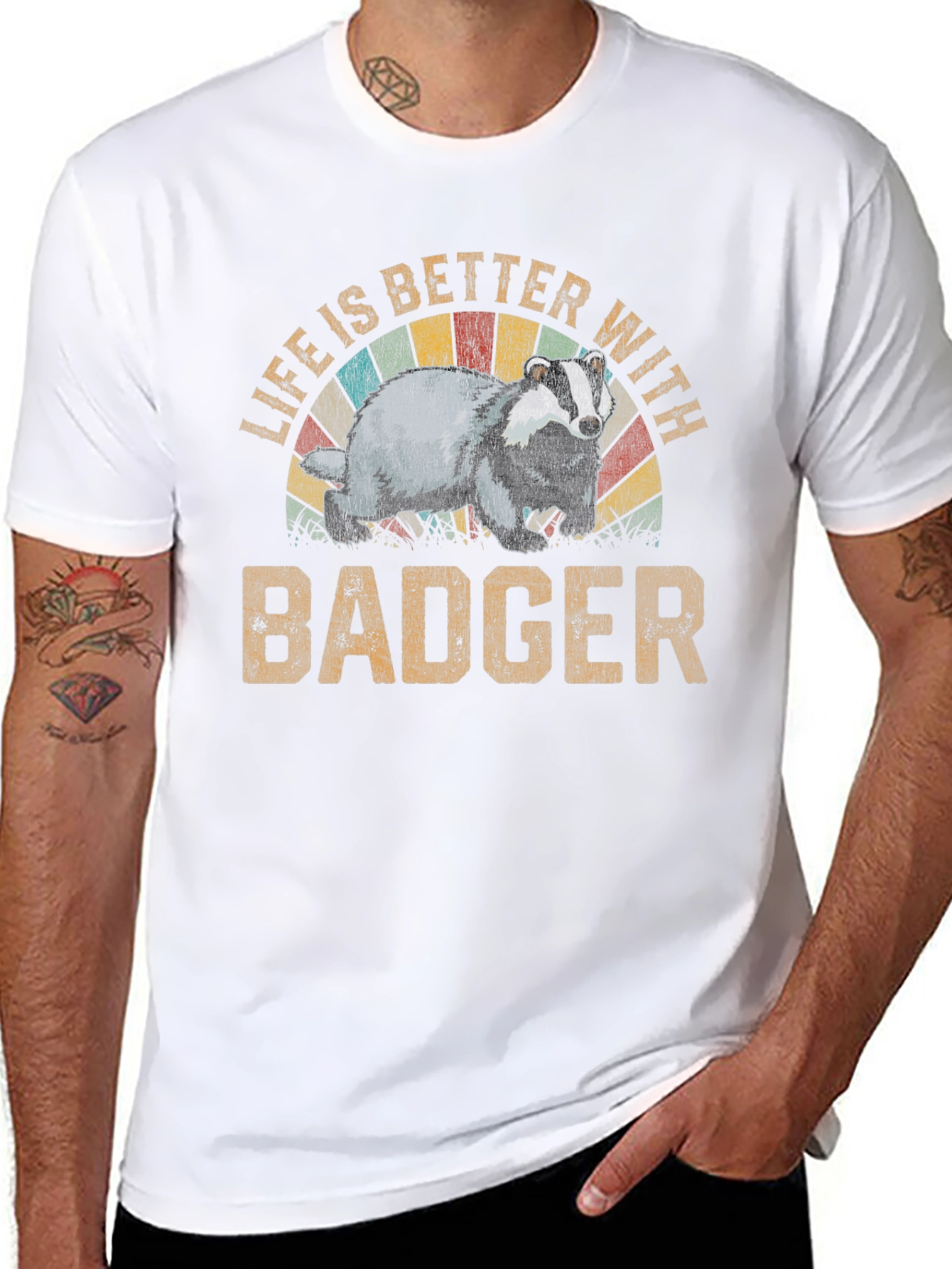 Black Life is Better with Badger T-Shirt view 8