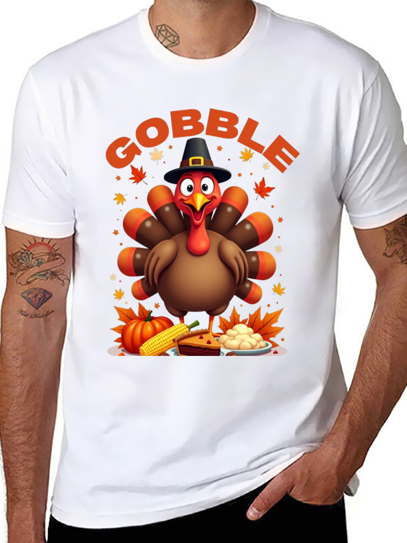 Black Gobble Thanksgiving T-Shirt view 8