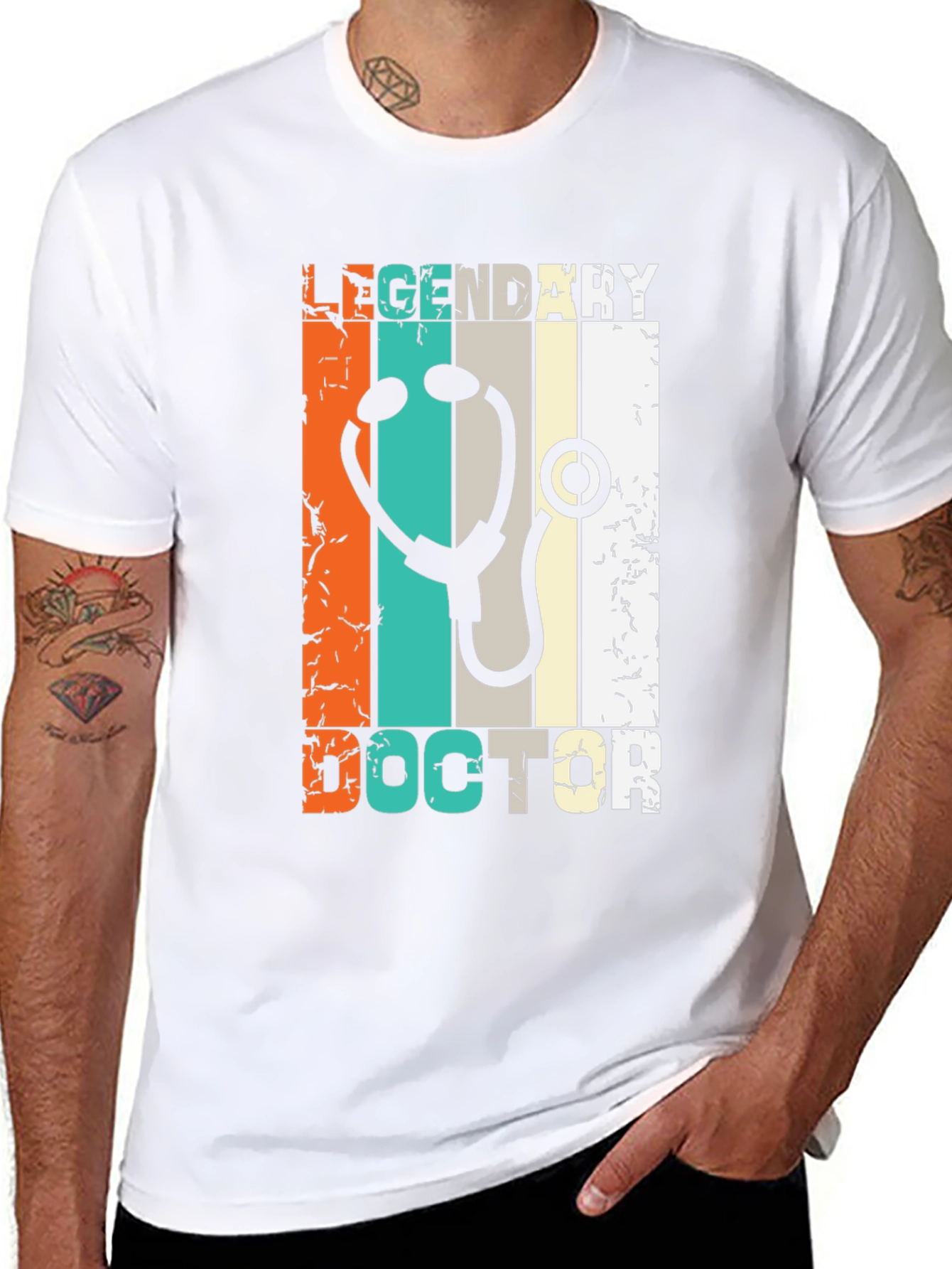 Black Legendary Doctor T-Shirt - Vintage Style view 8
