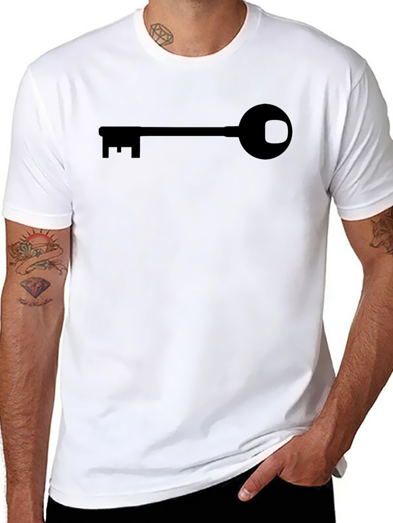 Black Key Graphic T-Shirt - Modern Minimalist Design view 8