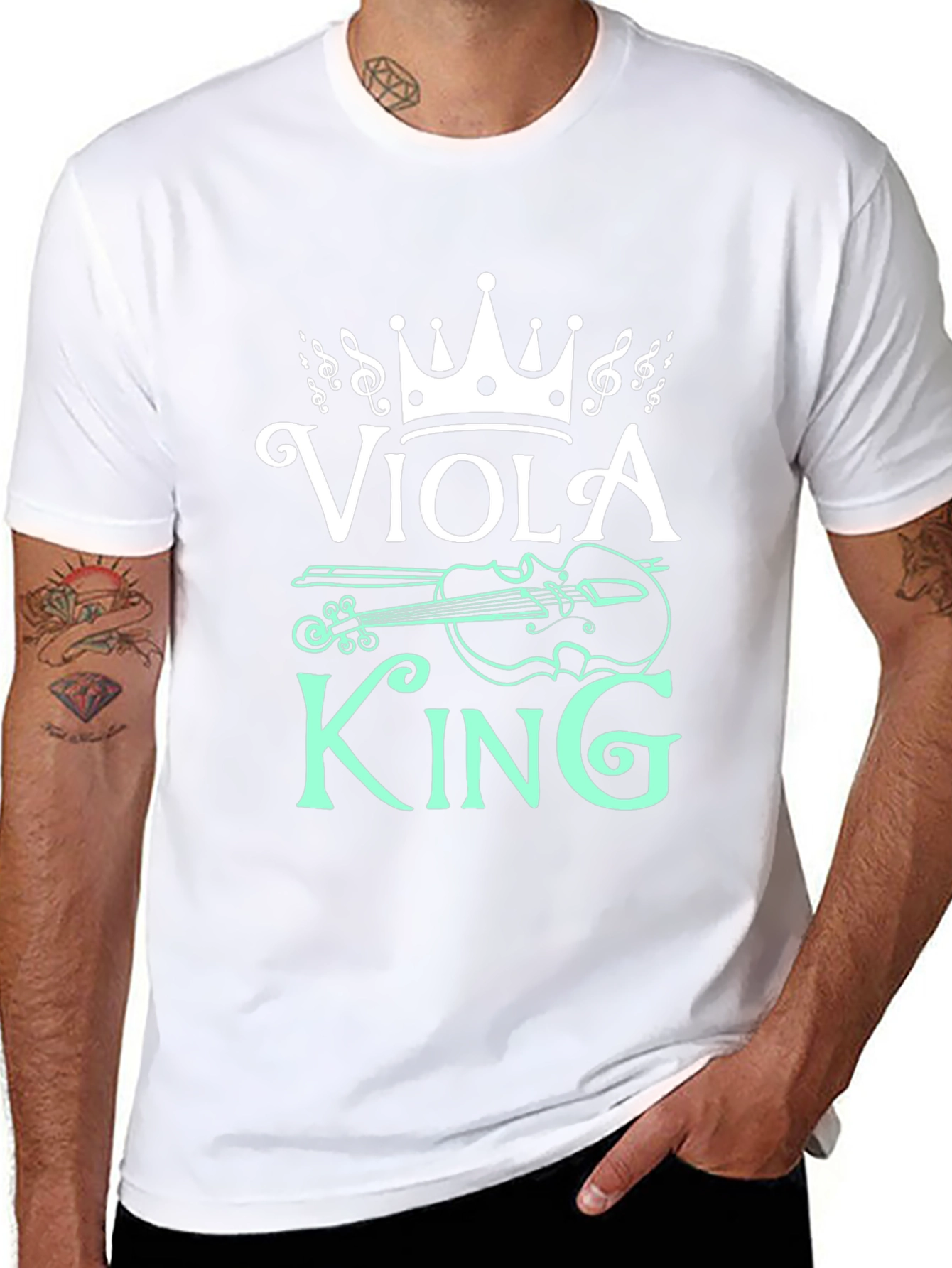 Black Viola King Graphic T-Shirt - Music Lover Tee view 8