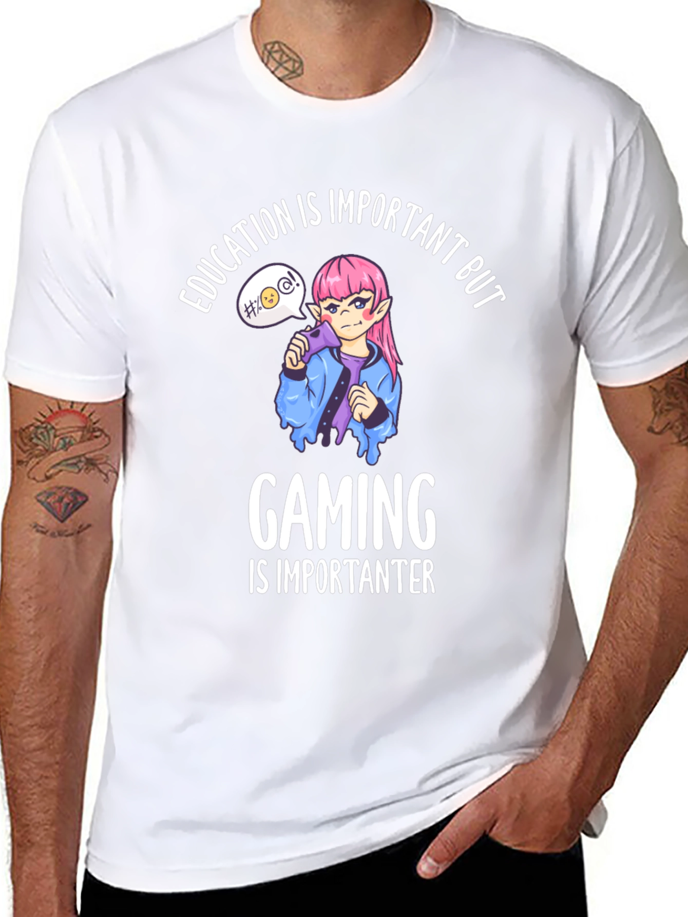Black Gaming is Importanter T-Shirt view 8