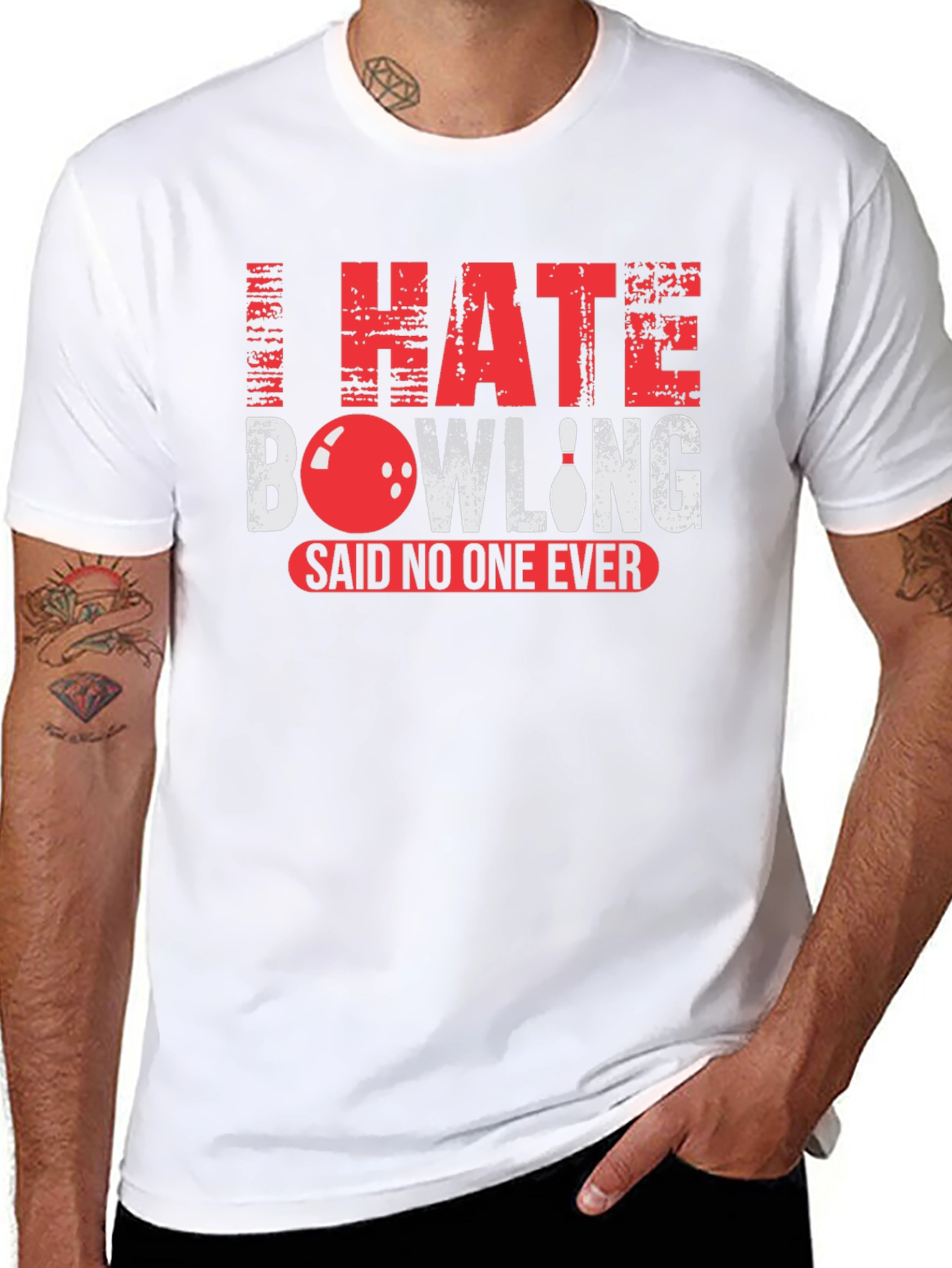 Black I Hate Bowling Said No One Ever T-Shirt view 8