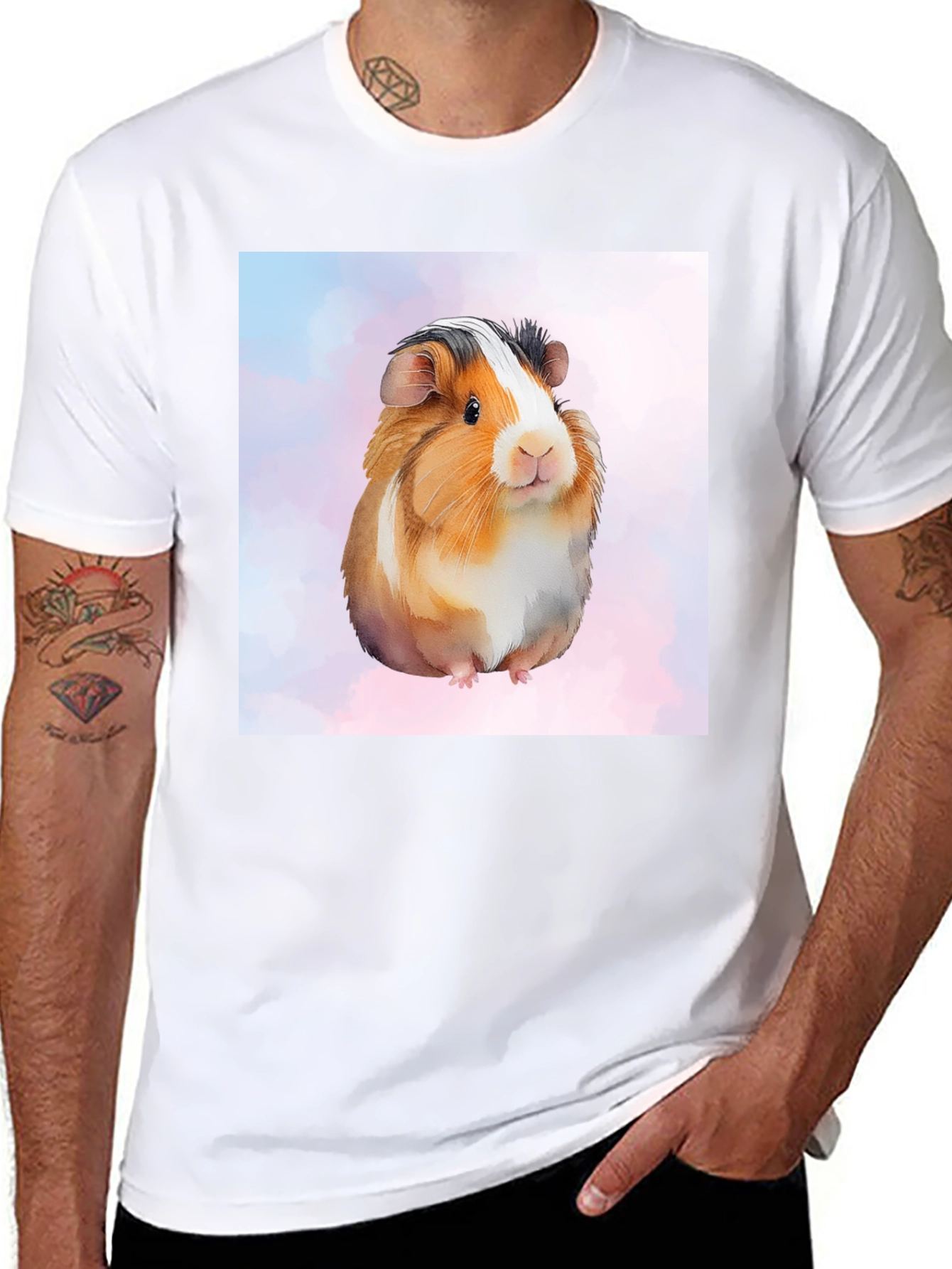 Black Guinea Pig Graphic Tee - Cute Pet Lover's Shirt view 8