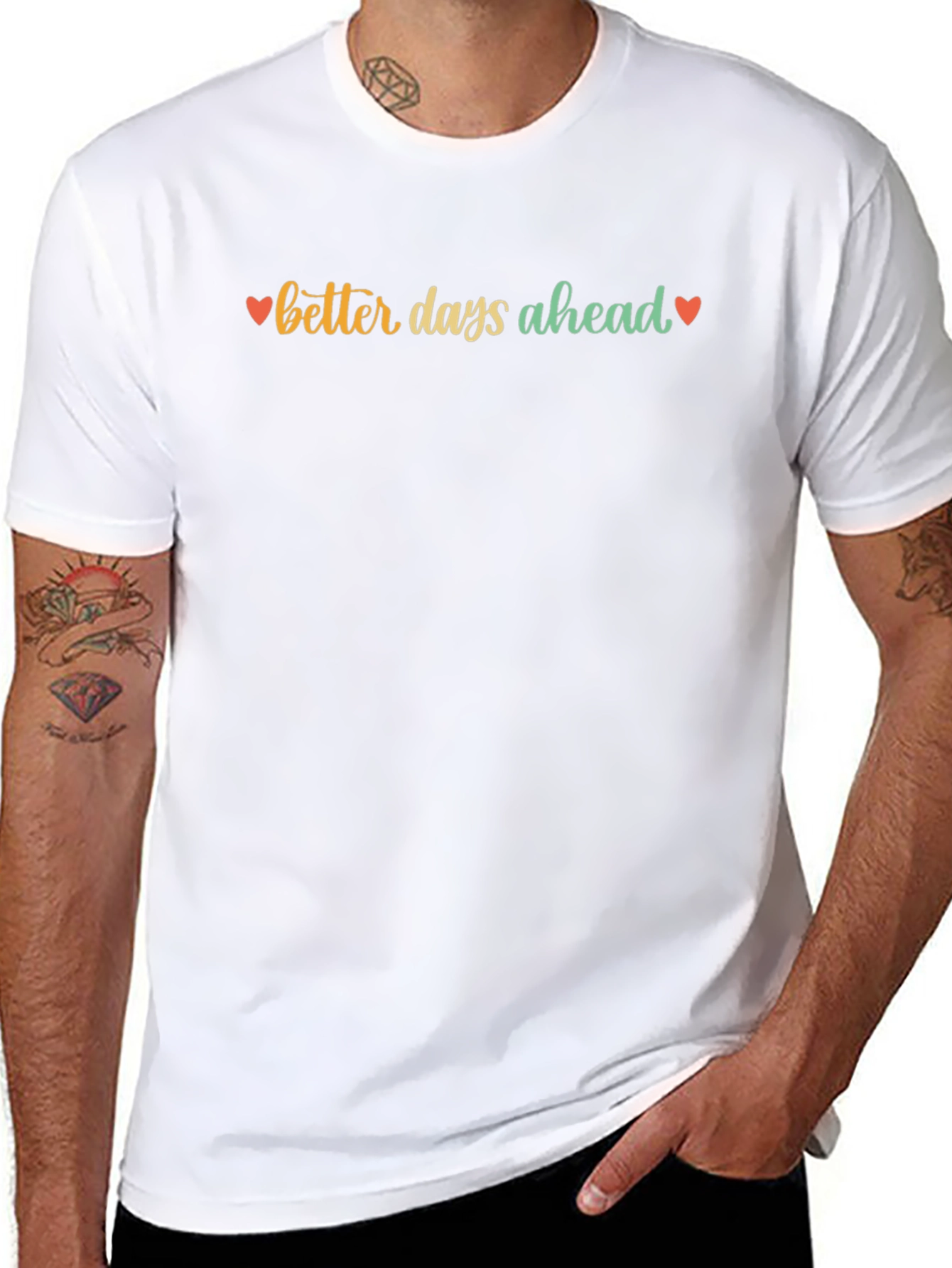 Black Better Days Ahead Graphic Tee - Positive Vibes T-Shirt view 8