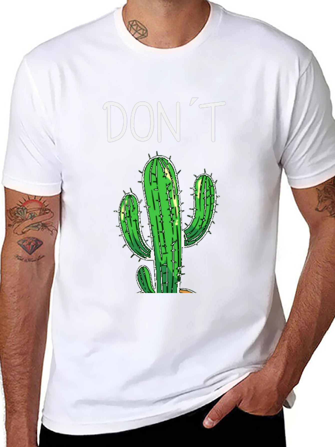 Black Don't Prick Me Cactus Graphic Tee - Unisex view 8