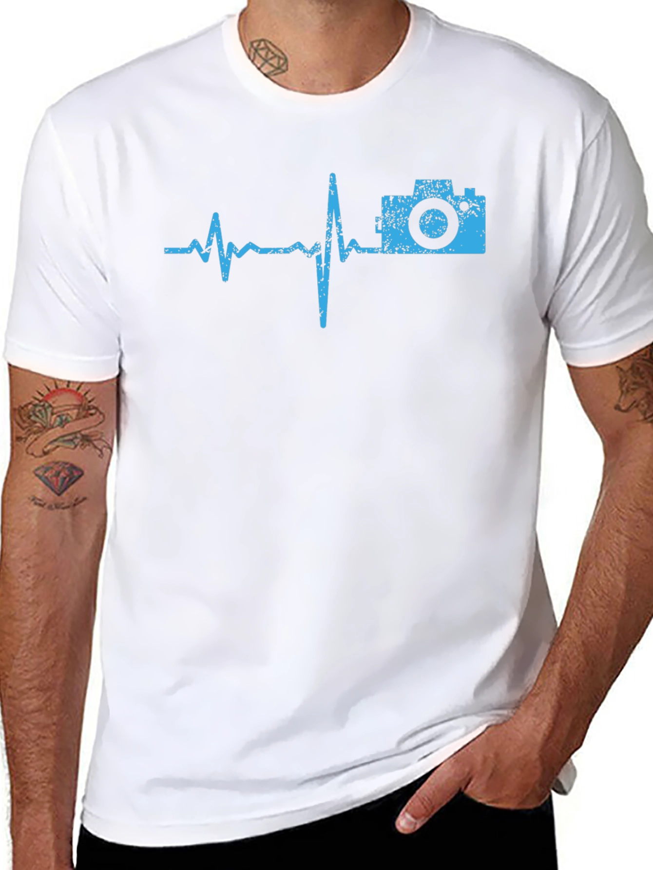 Camera Heartbeat Graphic Tee - Photographer's Essential - 8