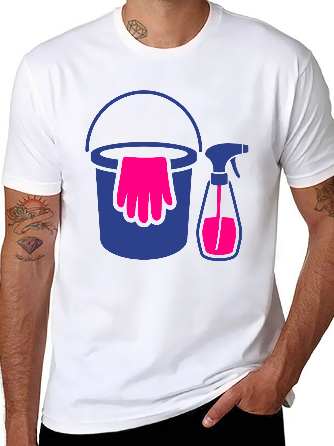 Black Cleaning Crew Graphic Tee - Black view 8