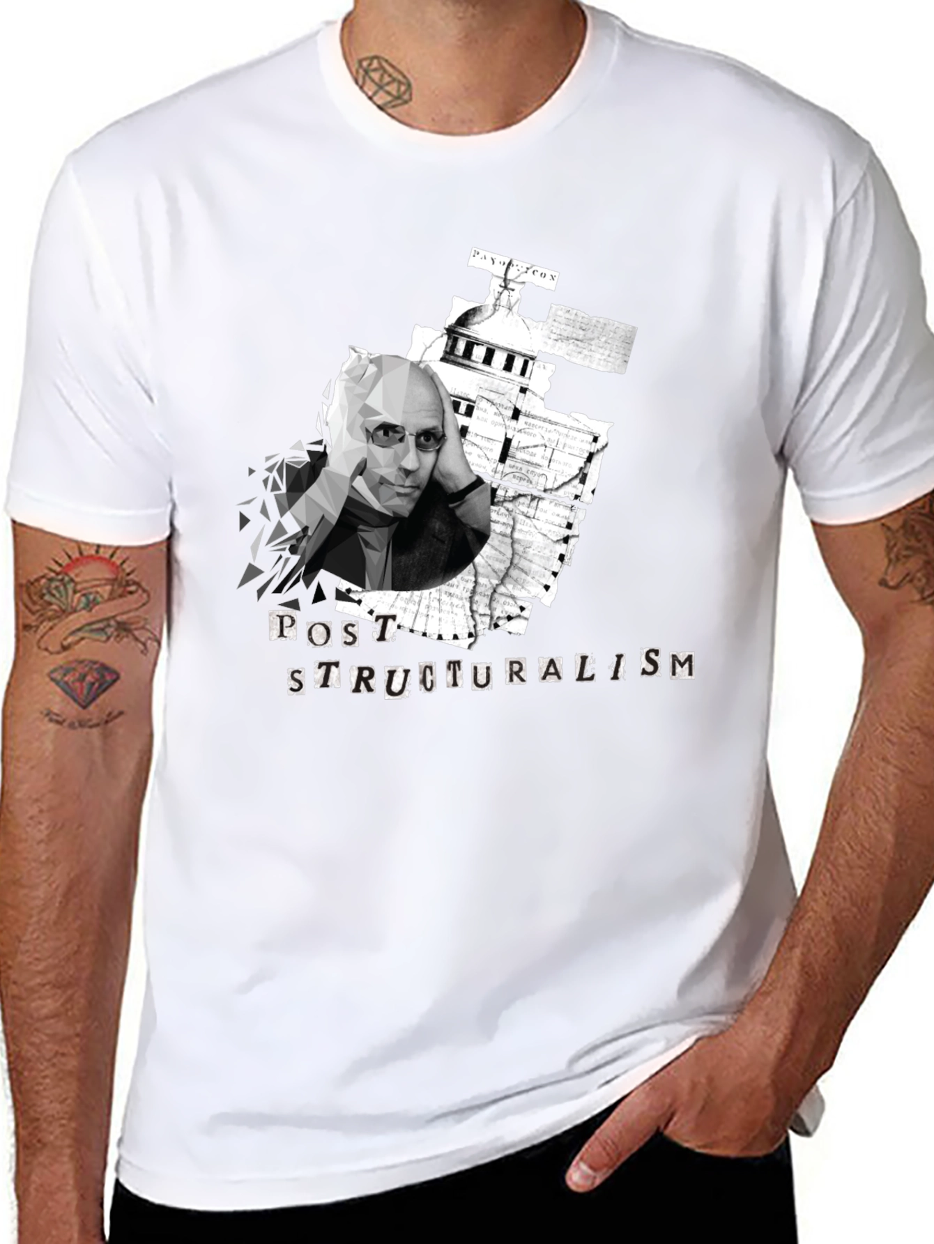 Black Post-Structuralism Graphic Black T-Shirt view 8