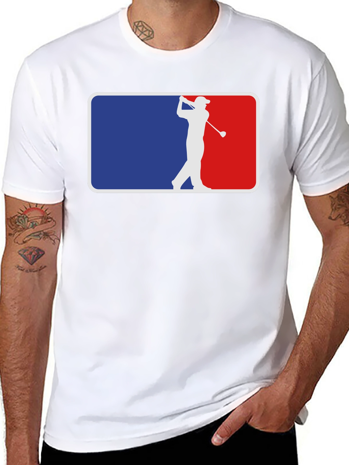 Black Golf Silhouette Graphic Tee - Classic Style view 8