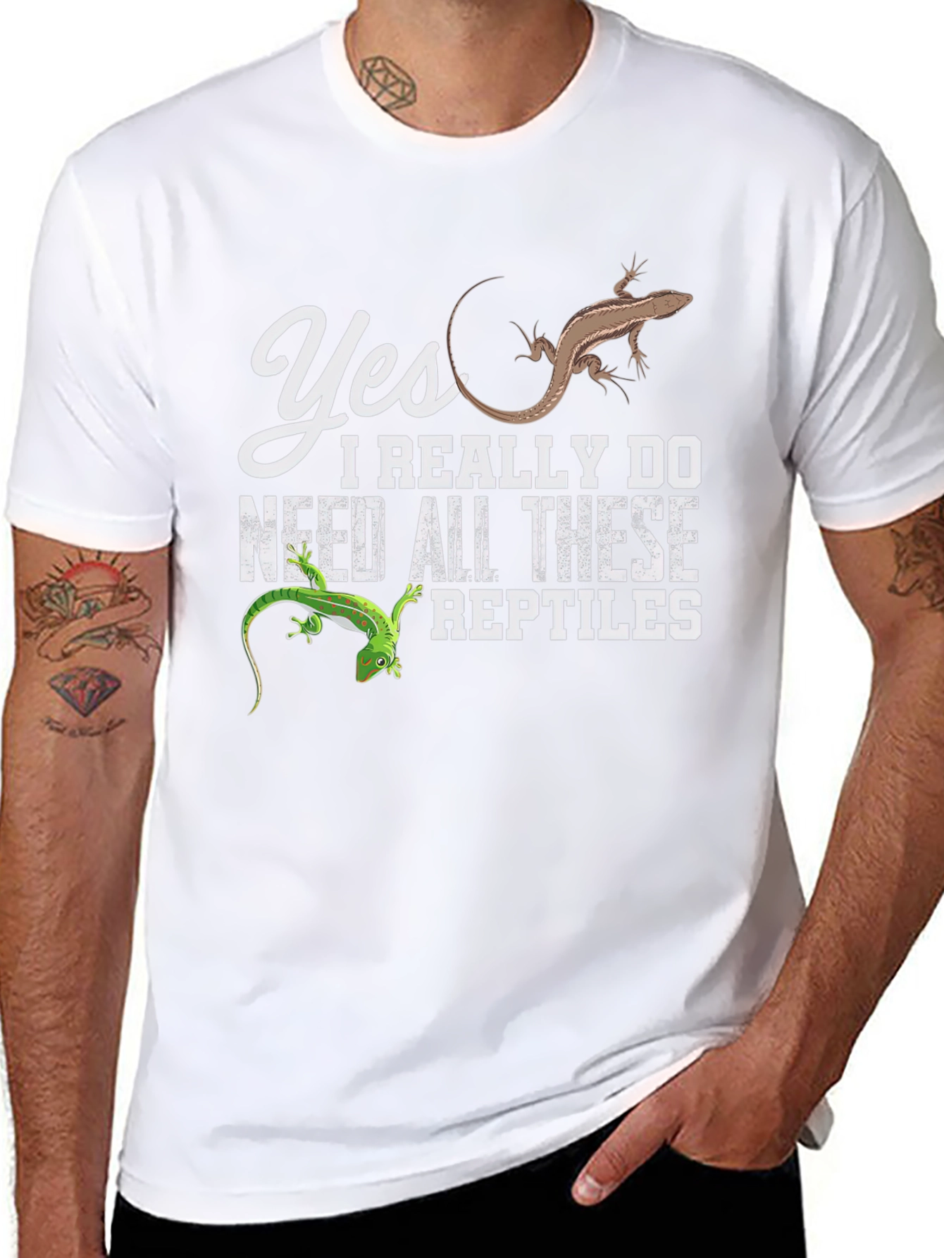 Black Reptile Lover T-Shirt - Funny Lizard Tee view 8