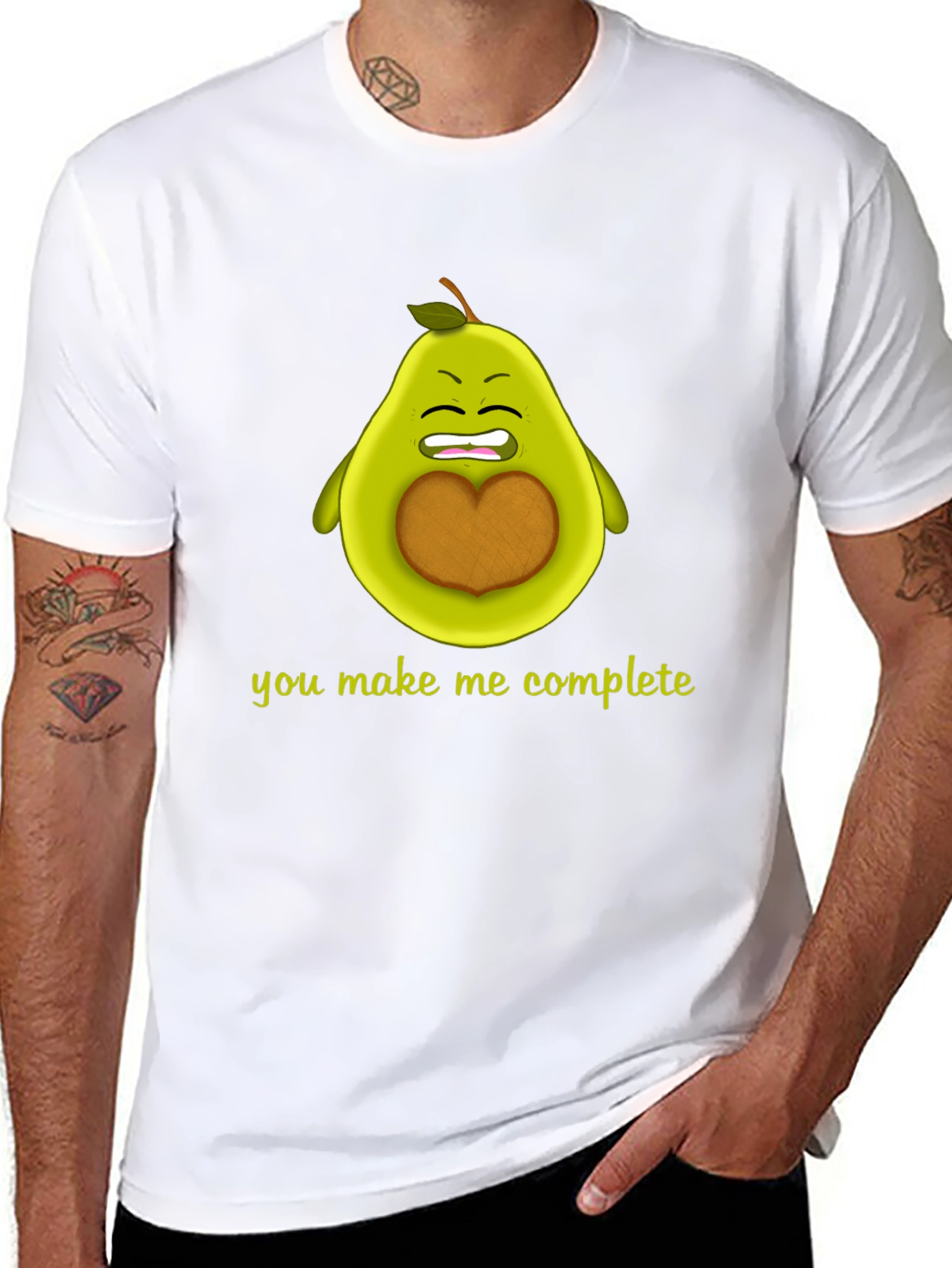 Black You Make Me Complete Avocado Graphic Tee view 8