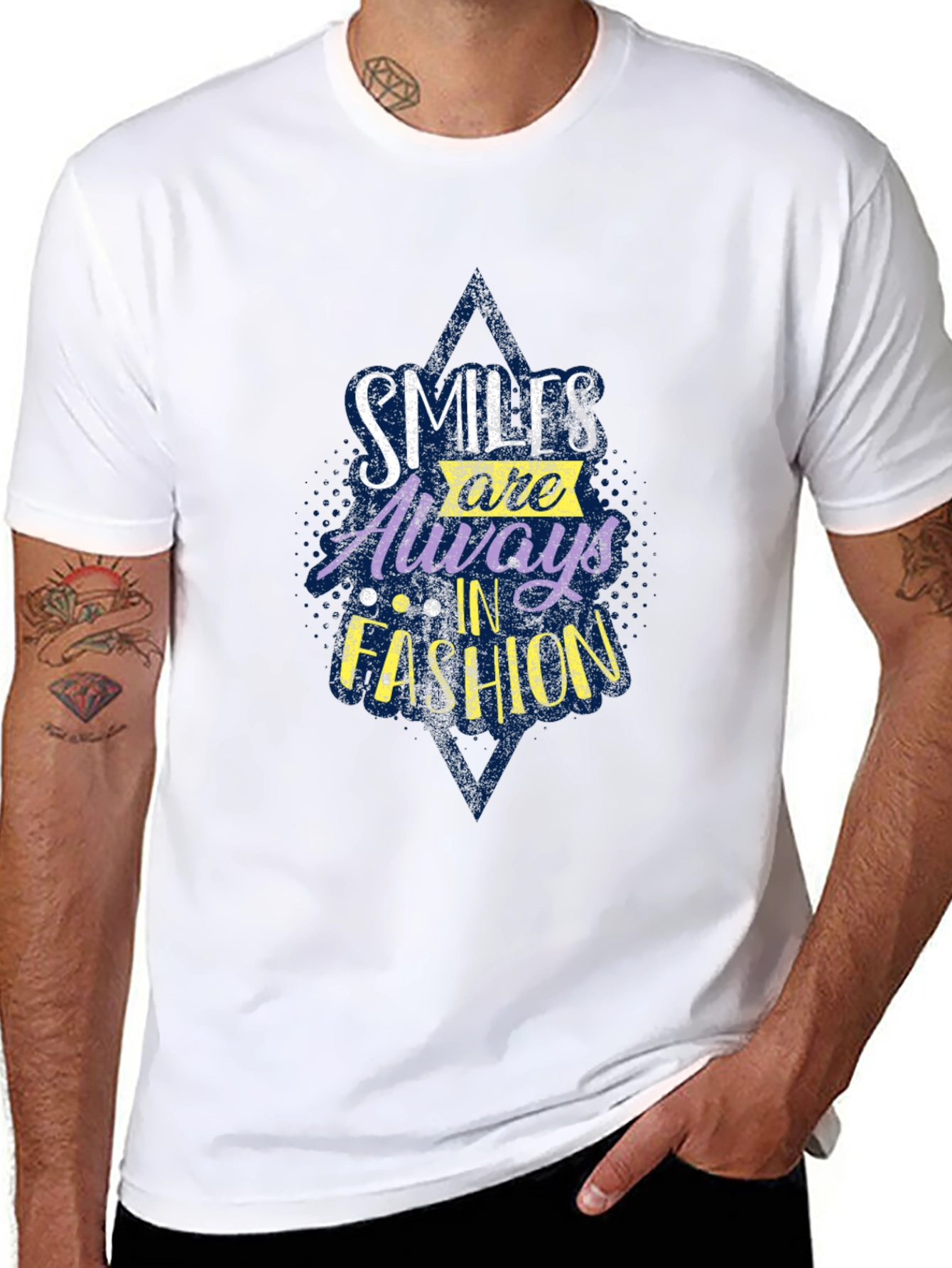 Black Smiles Always in Fashion Graphic T-Shirt view 8