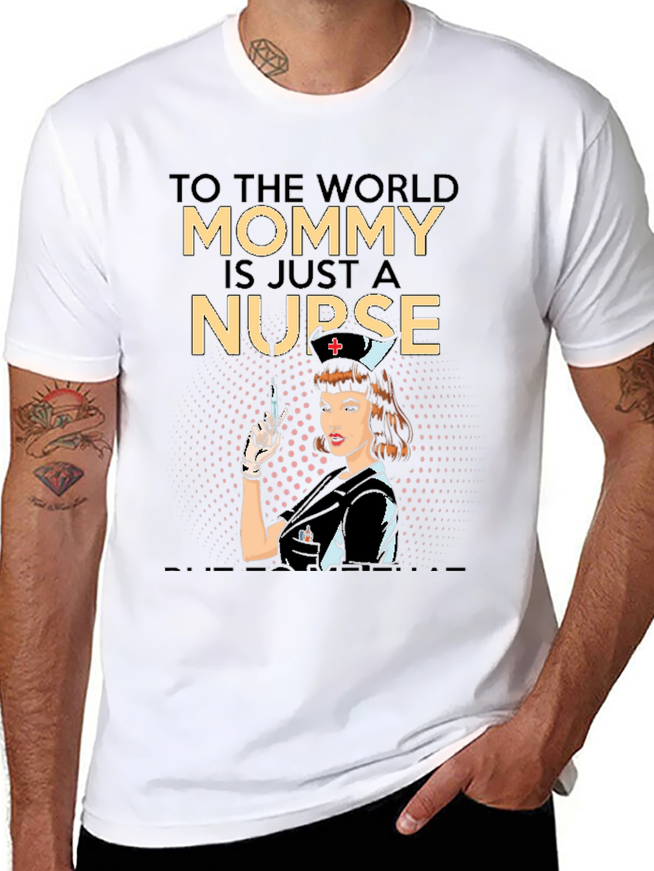 Black Mommy Nurse Graphic Tee view 8