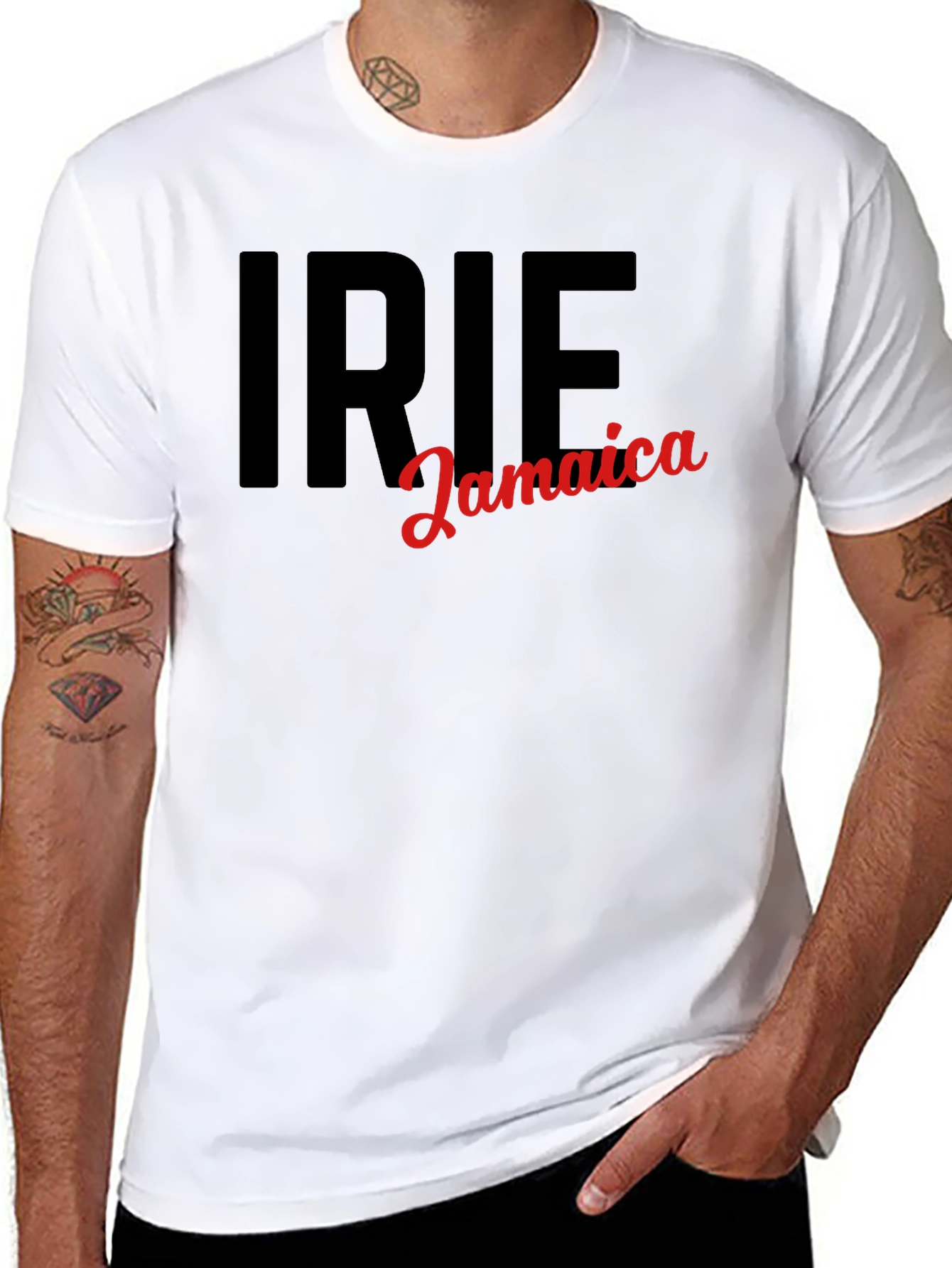 Black Irie Jamaica Black Graphic T-Shirt view 8