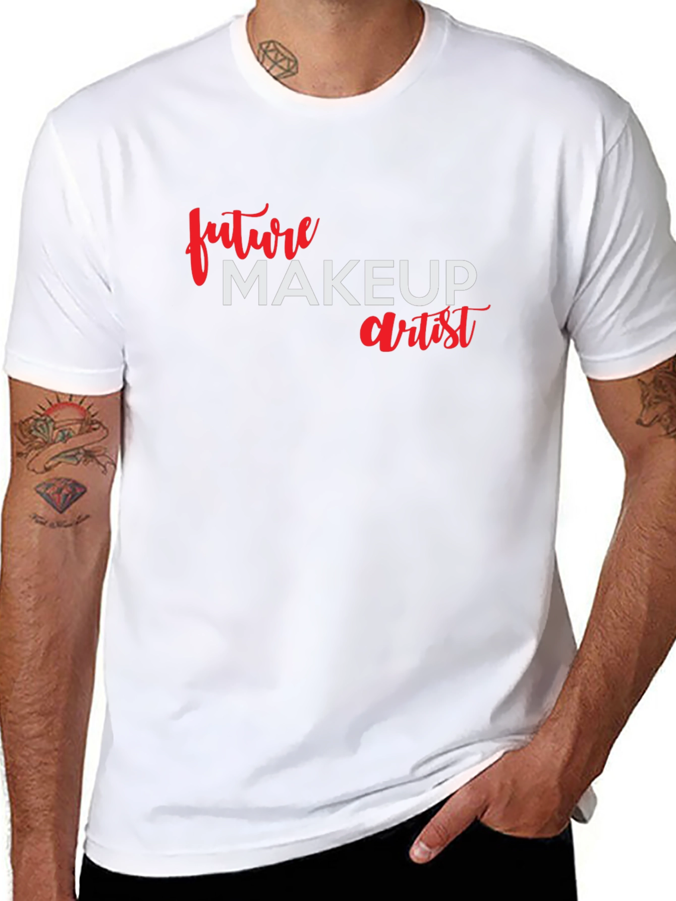 Black Future Makeup Artist Black Cotton T-Shirt view 8