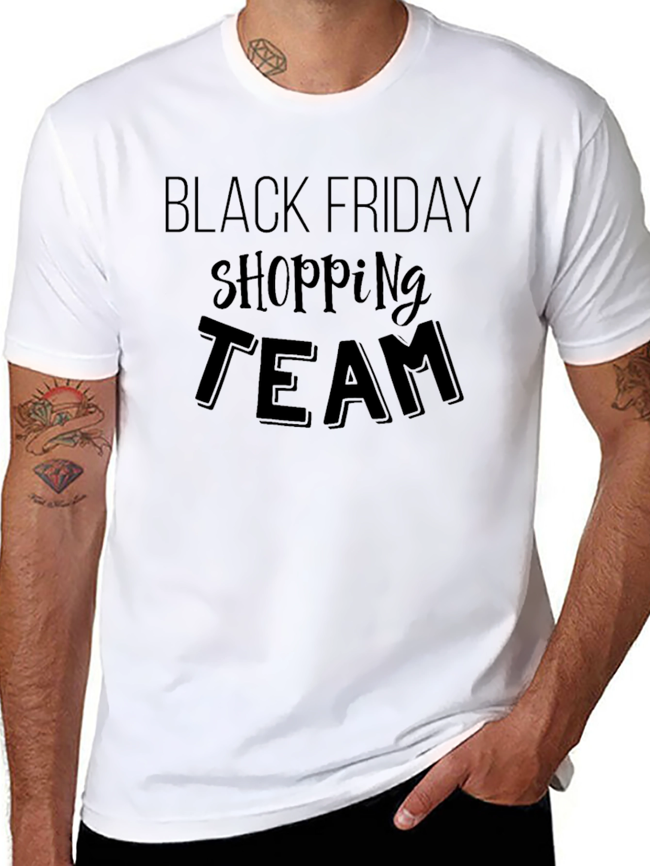 Black Black Friday Shopping Team T-Shirt view 8