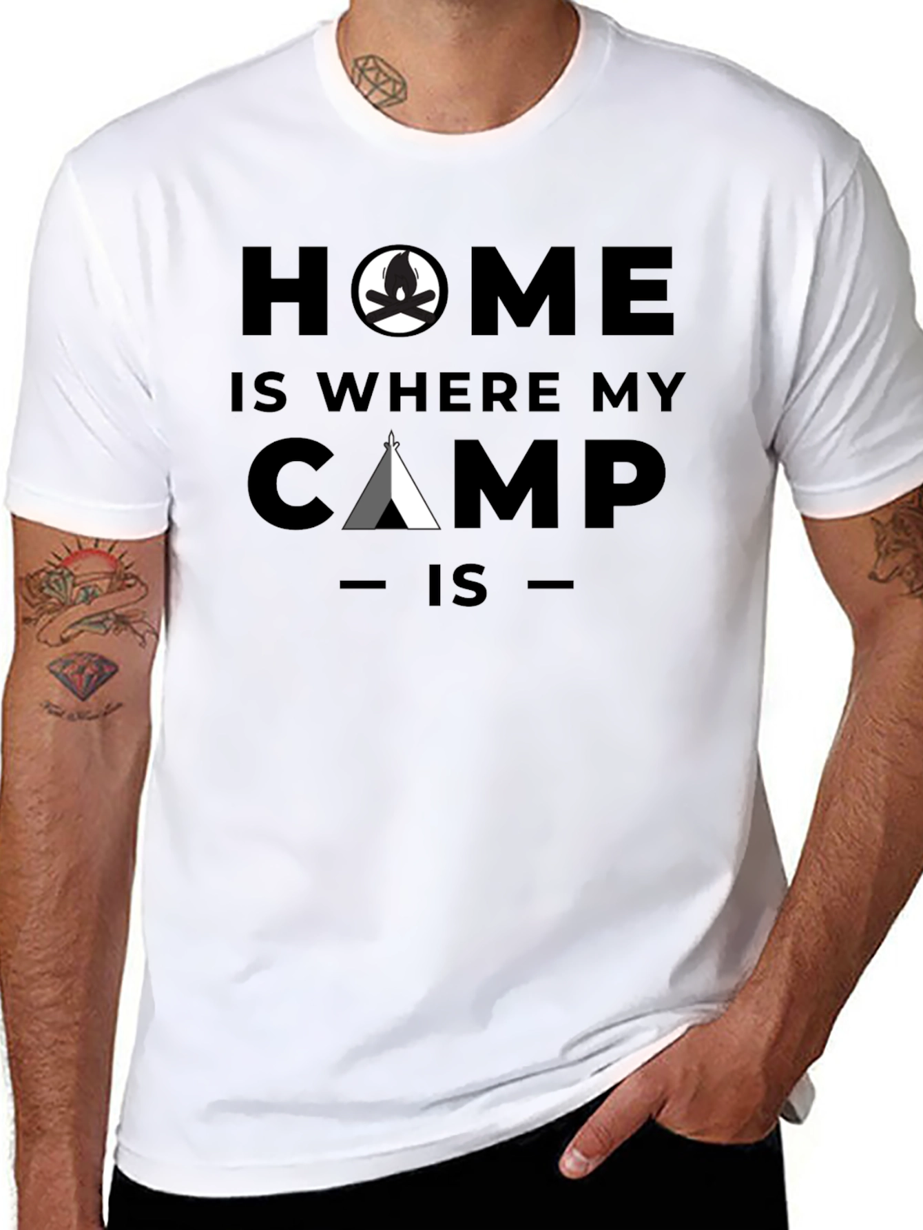 Black Home is Where My Camp Is T-Shirt view 8