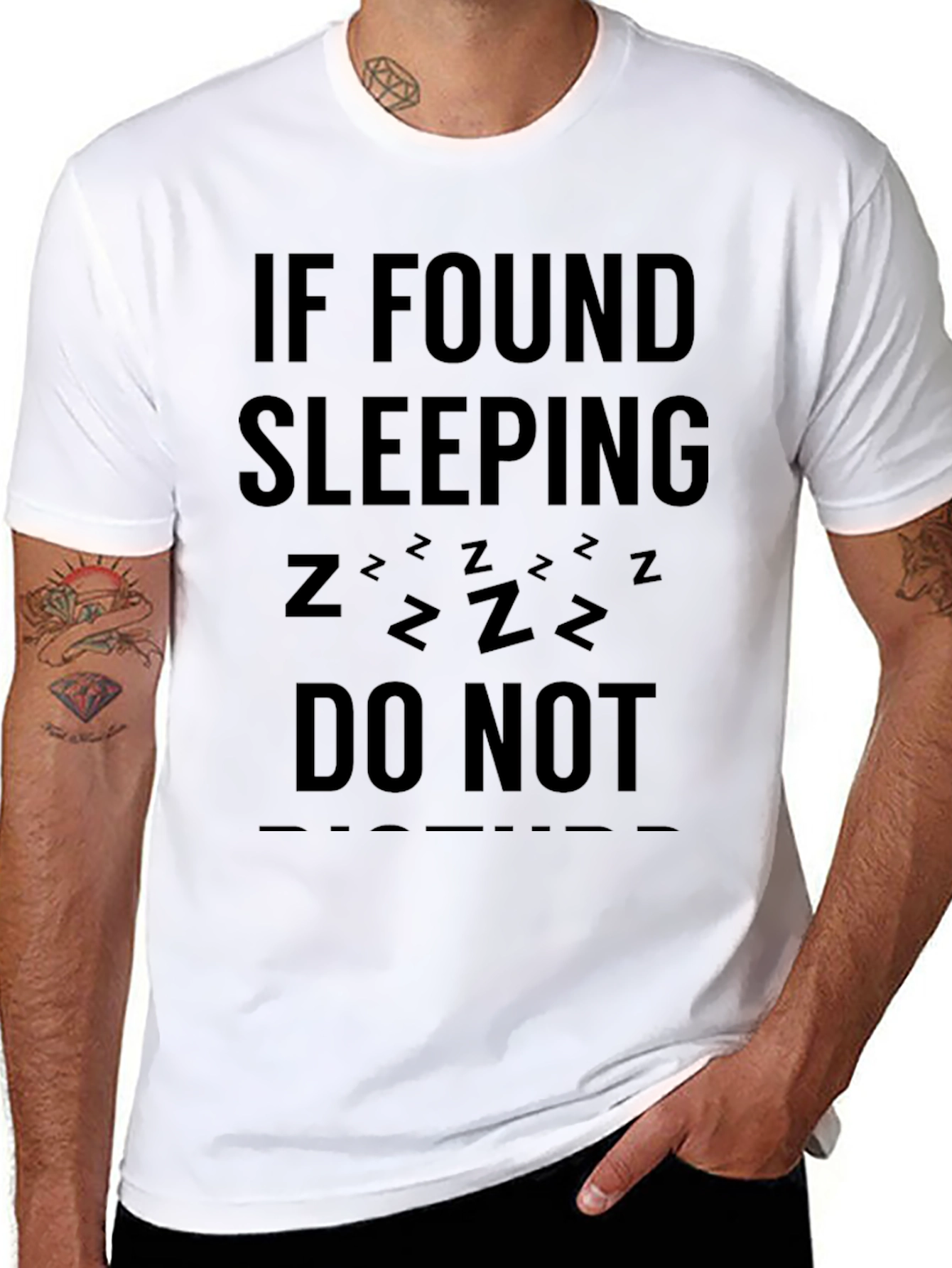 Black Funny Sleep Graphic T-Shirt view 8