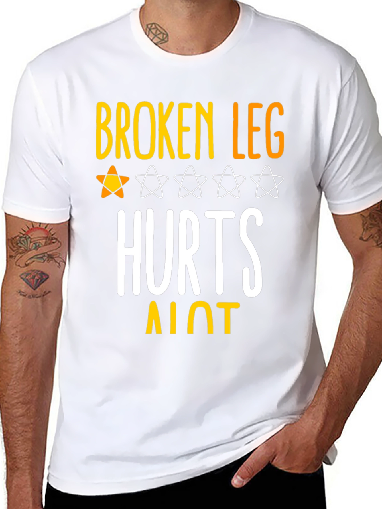 Black Broken Leg Hurts A Lot T-Shirt view 8