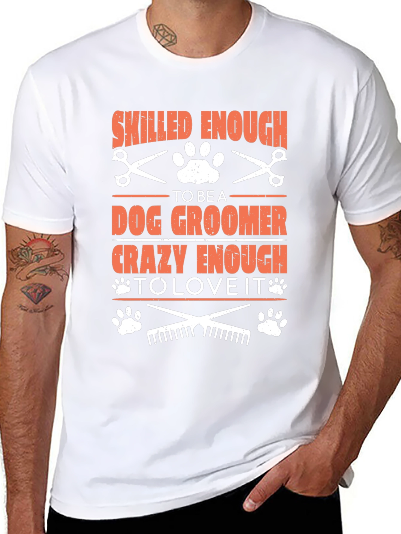 Black Dog Groomer T-Shirt: Skilled & Crazy Enough view 8