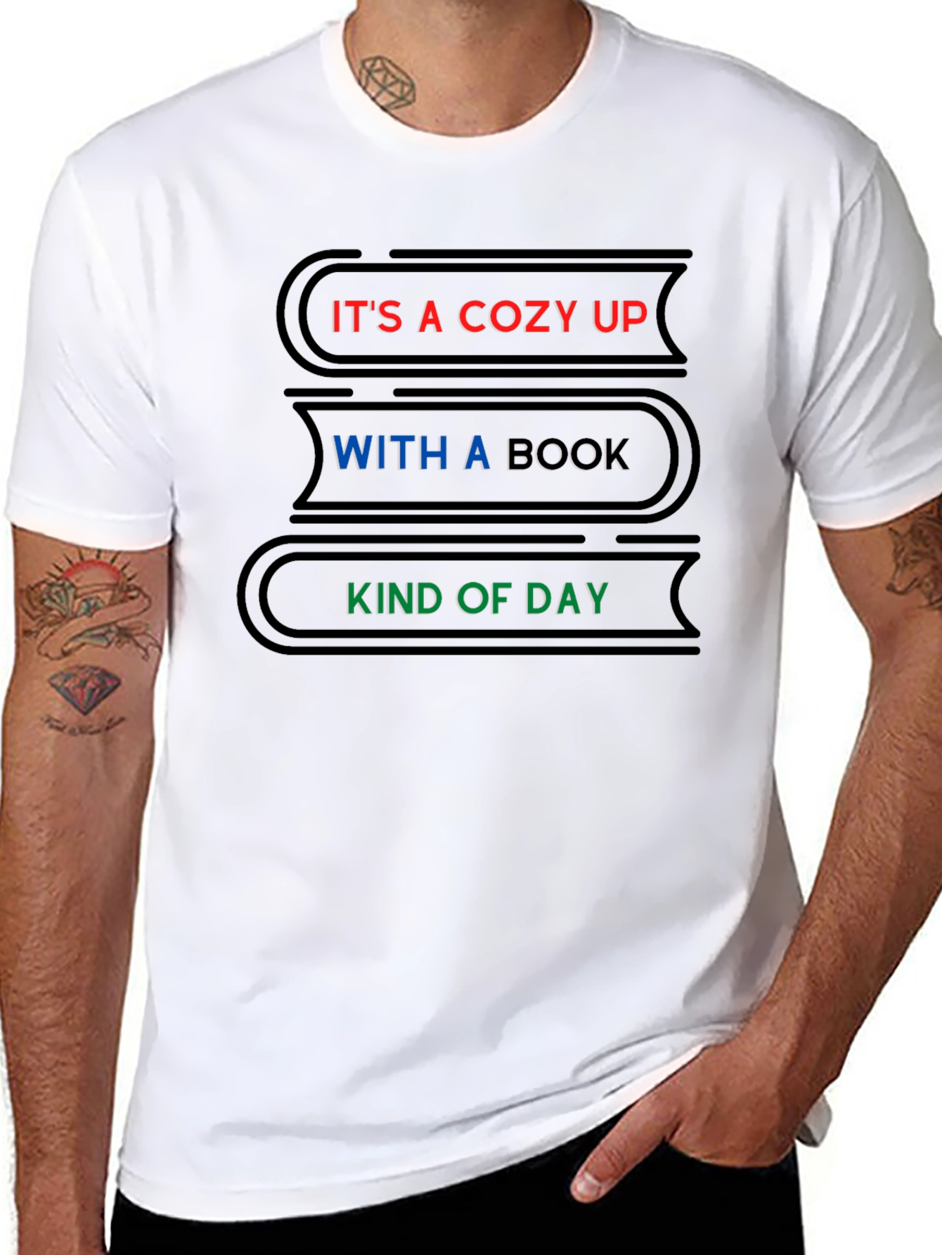 Black Cozy Up With a Book T-Shirt view 8