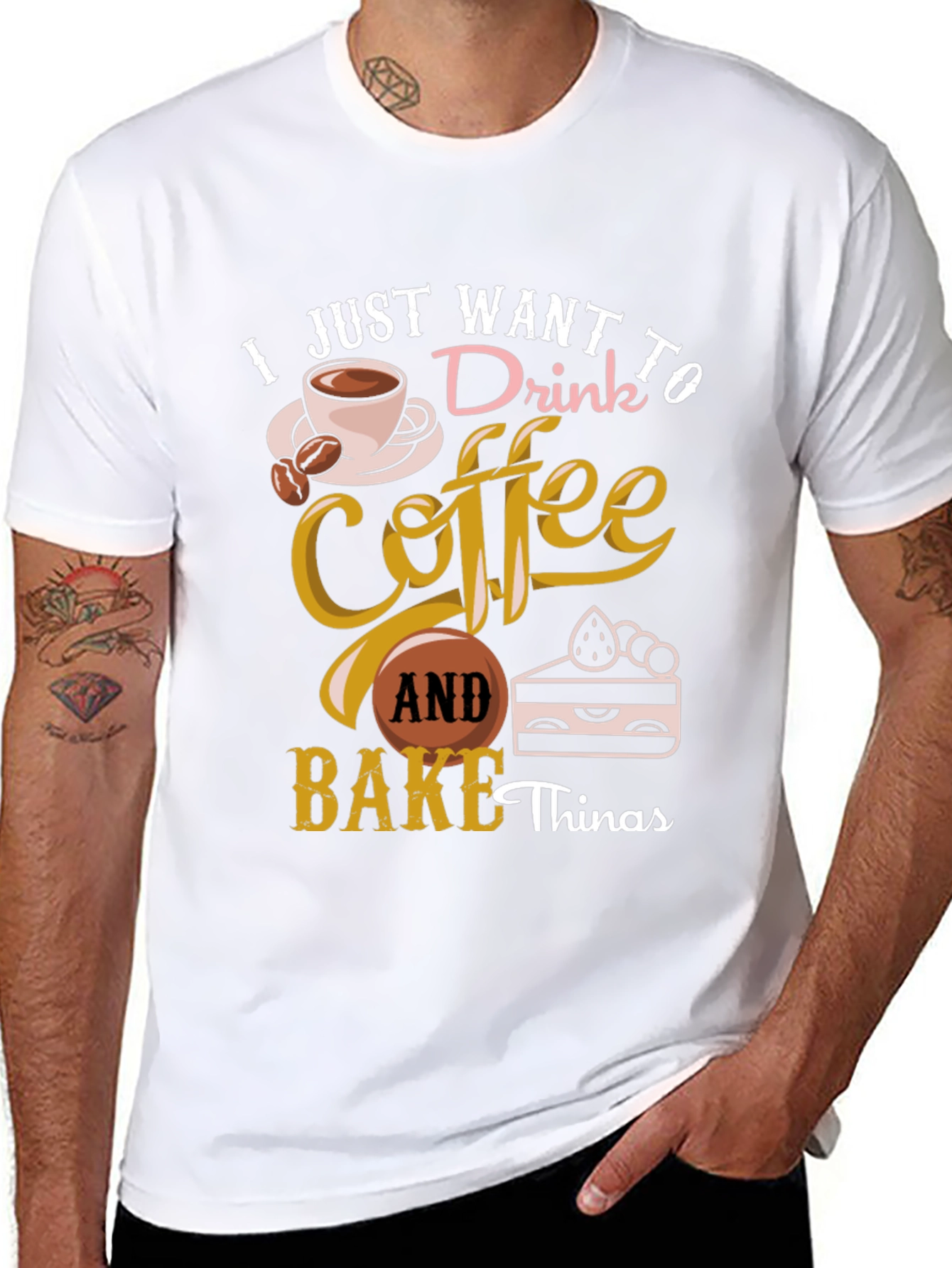 Black Coffee & Baking Lover T-Shirt view 8