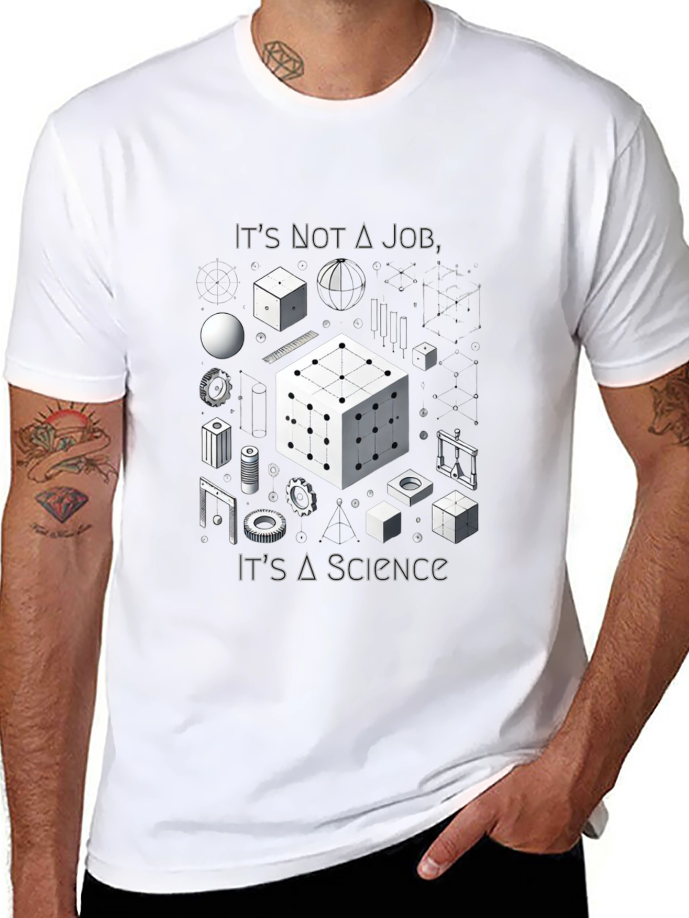 Black It's Not A Job It's A Science T-Shirt view 8