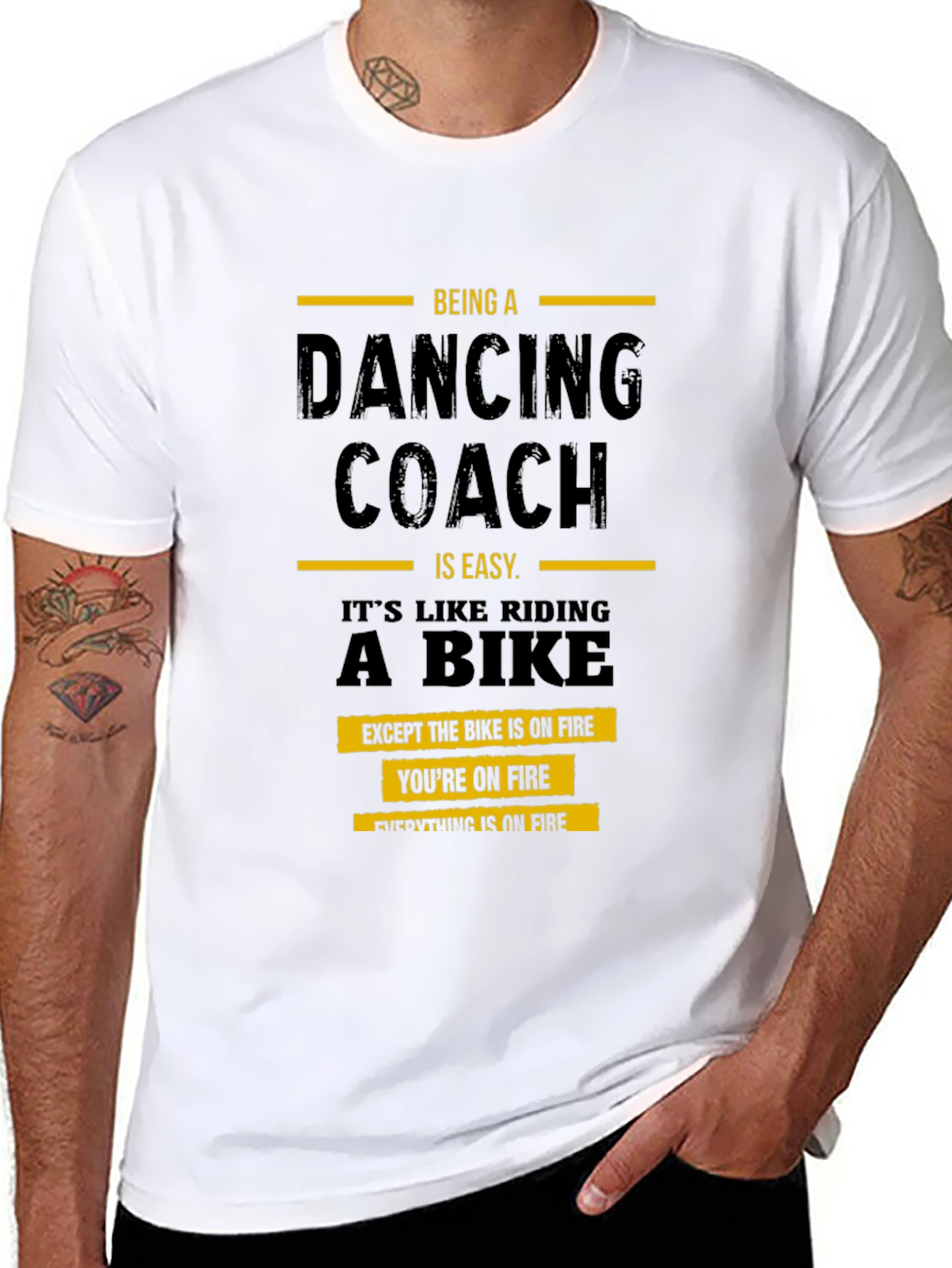 Black Dancing Coach On Fire T-Shirt view 8